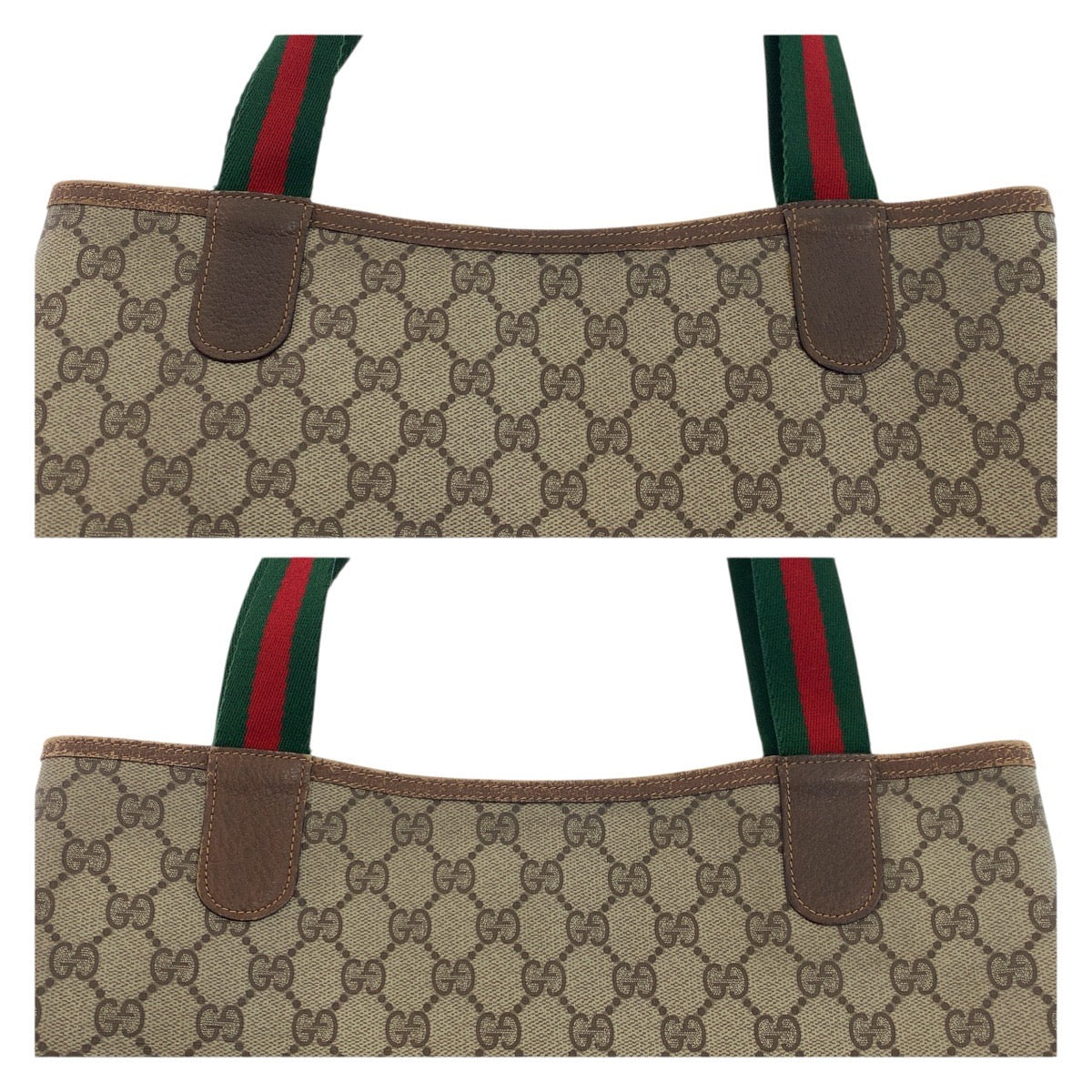 22036
GUCCI グッチ ヴィンテージ オールドグッチ シェリーライン ベージュ ブラウン GGスプリームキャンバス / レザー 123 02 003 トートバッグ ショルダーバッグ レディース AB21