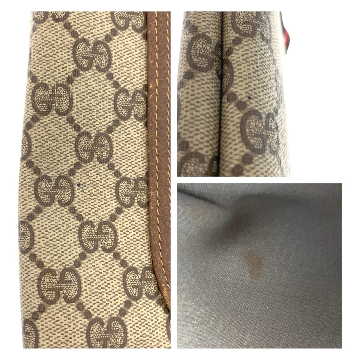 22036
GUCCI グッチ ヴィンテージ オールドグッチ シェリーライン ベージュ ブラウン GGスプリームキャンバス / レザー 123 02 003 トートバッグ ショルダーバッグ レディース AB21