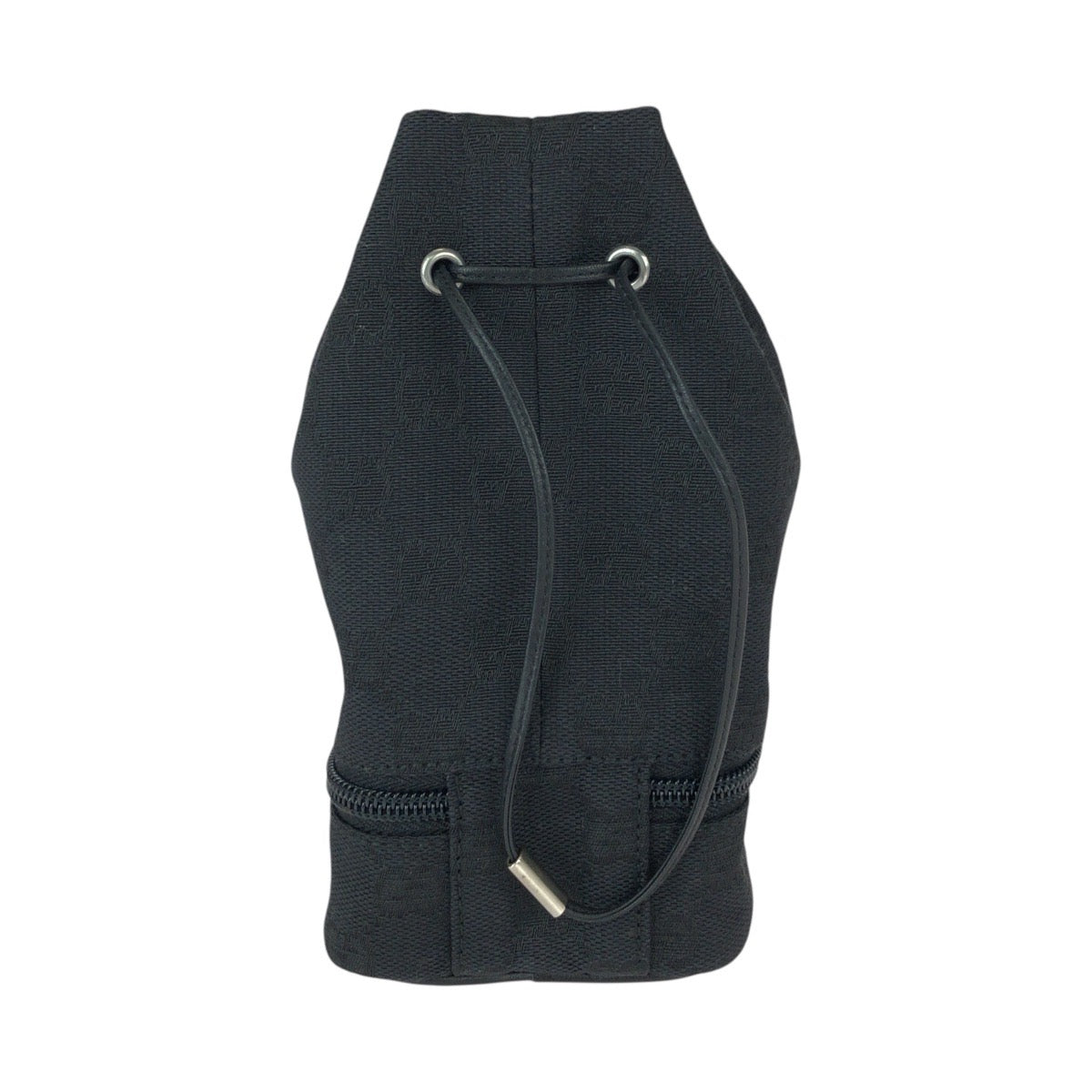 22038
GUCCI グッチ ブラック 黒 GGキャンバス / レザー 039 1054 ハンドバッグ 巾着ポーチ レディース A21