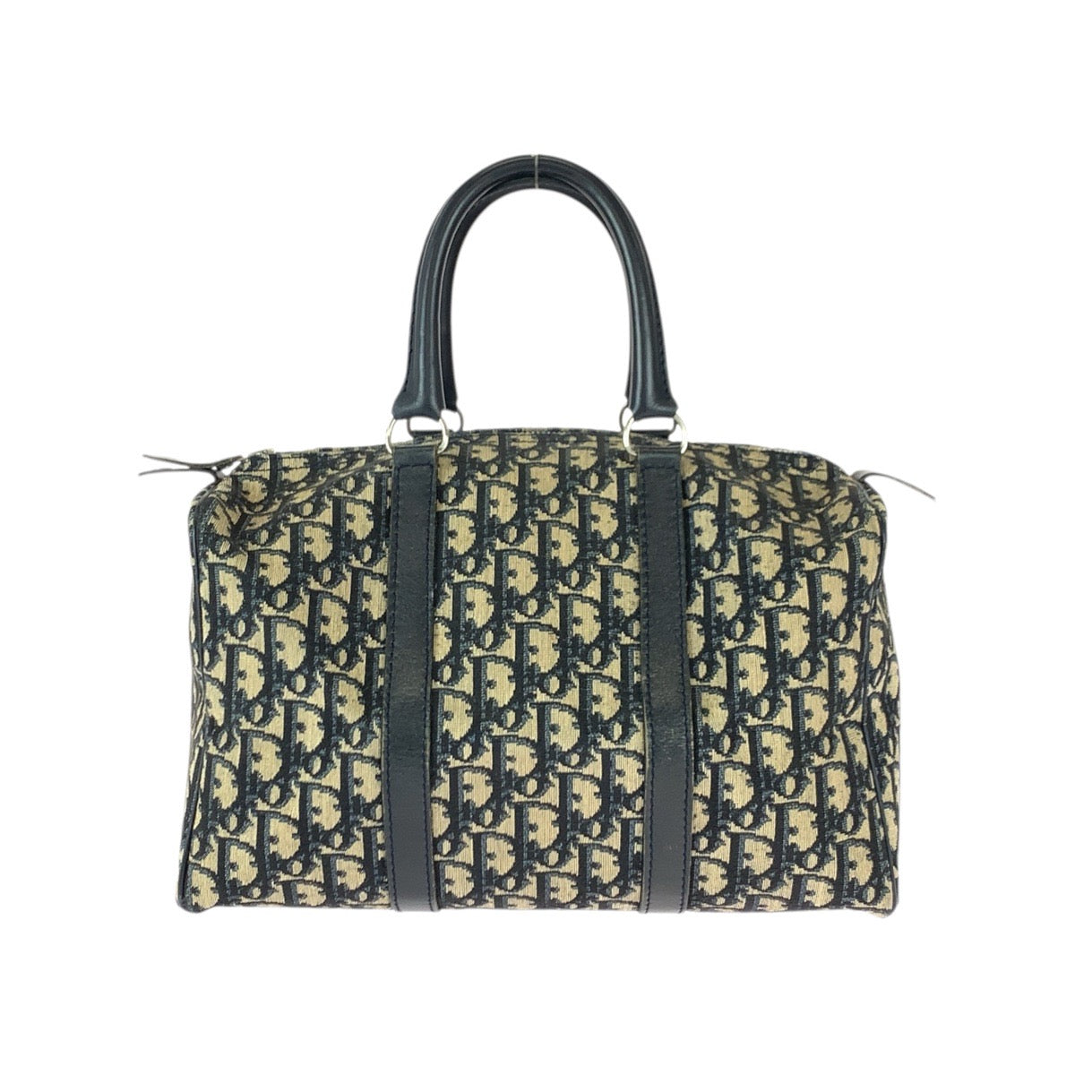 22039
Christian Dior クリスチャンディオール トロッター ベージュ ネイビー シルバー金具 キャンバス / レザー ハンドバッグ ミニボストンバッグ レディース ABP49