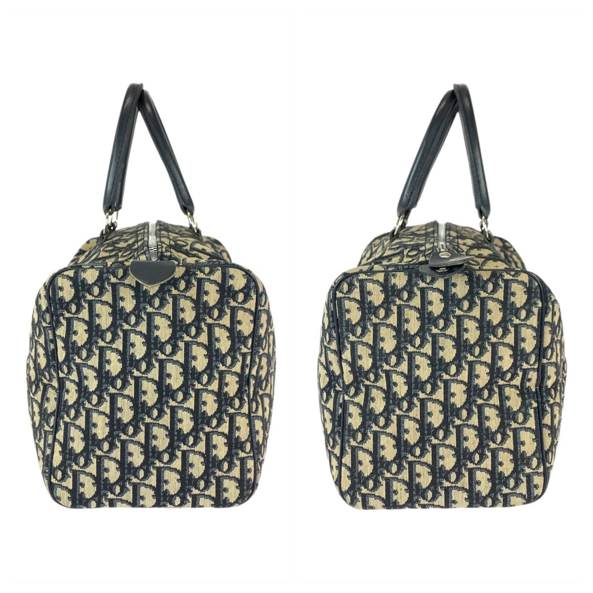 22039
Christian Dior クリスチャンディオール トロッター ベージュ ネイビー シルバー金具 キャンバス / レザー ハンドバッグ ミニボストンバッグ レディース ABP49