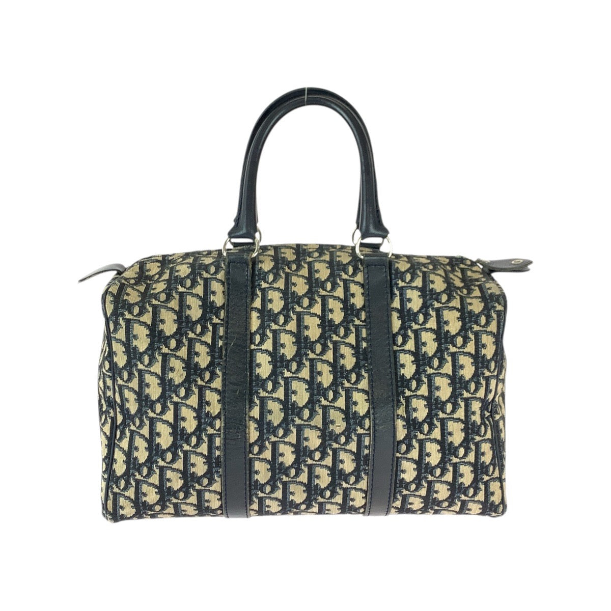 22039
Christian Dior クリスチャンディオール トロッター ベージュ ネイビー シルバー金具 キャンバス / レザー ハンドバッグ ミニボストンバッグ レディース ABP49