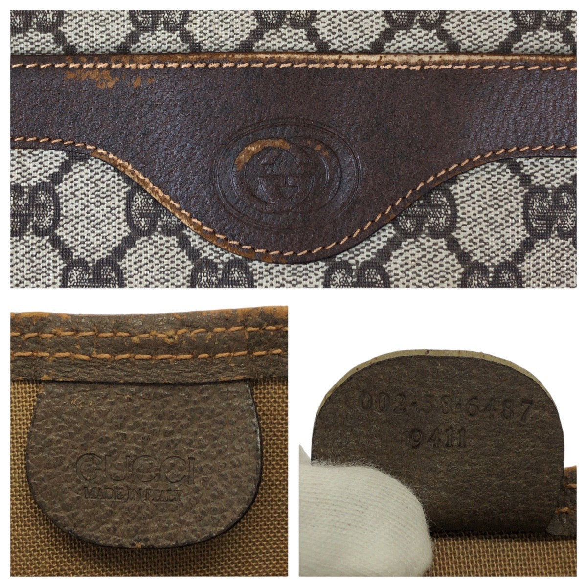 22042
GUCCI グッチ シェリーライン オールドグッチ ブラウン ベージュ GGスプリームキャンバス / レザー 002 58 6487 トートバッグ ショルダーバッグ レディース AB21