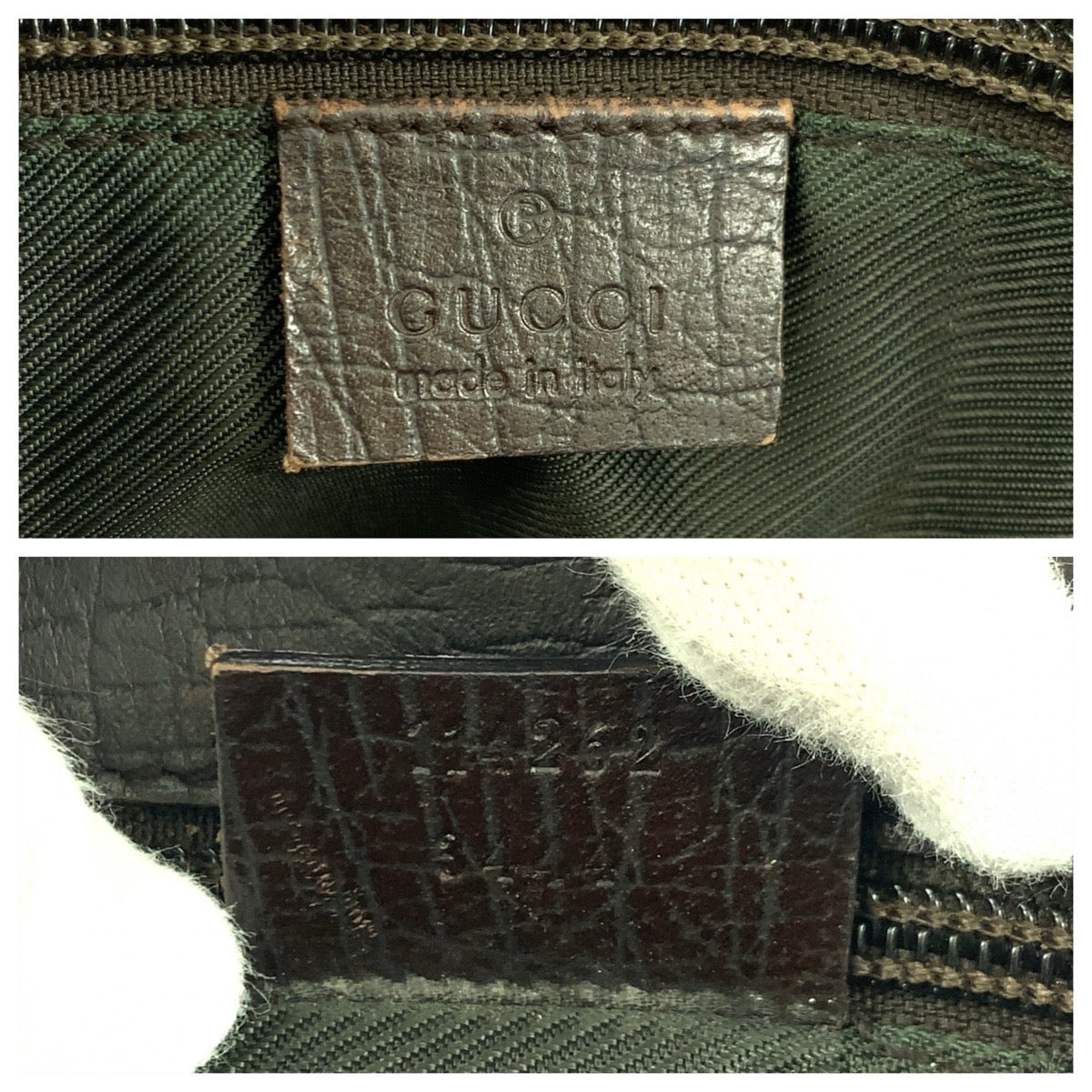 22044
GUCCI Brown Beige GG Supreme Canvas / Leather 114262 Business Bag Handbag Men's AB37