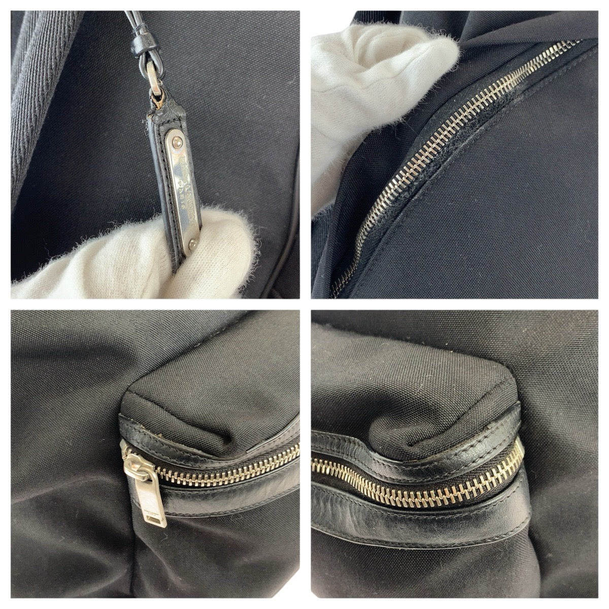 22047
SAINT LAURENT サンローラン シティ ブラック 黒 シルバー金具 キャンバス / レザー 534967 リュックサック バックパック メンズ ABP36