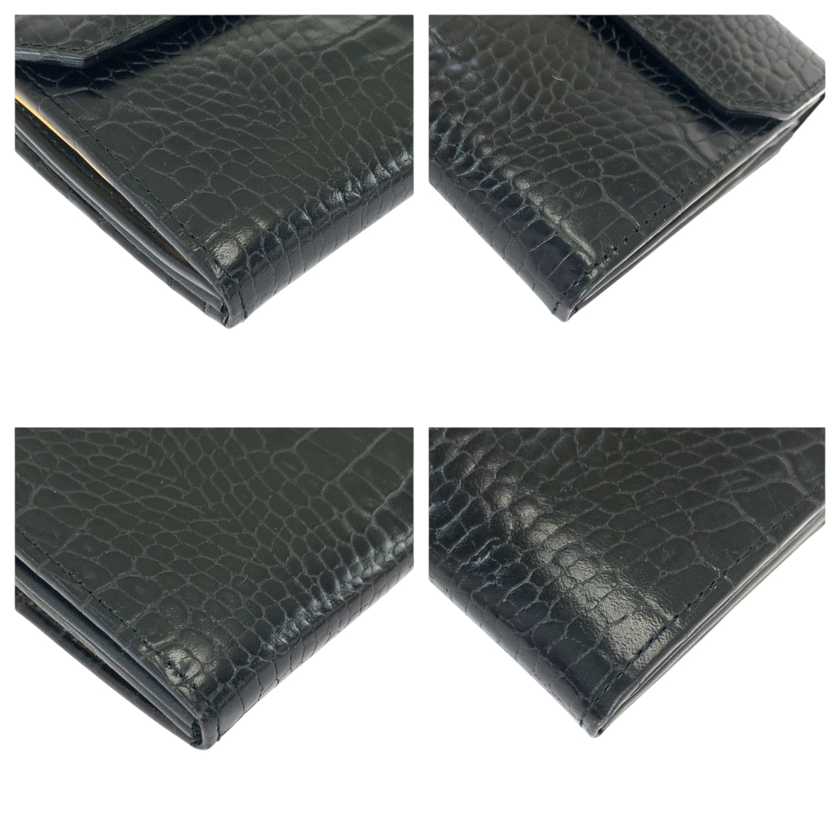 22050
YVES SAINT LAURENT イヴ サンローラン ヴィンテージ 型押し ブラック 黒 ゴールド金具 レザー 長財布 ロングウォレット レディース ABP28