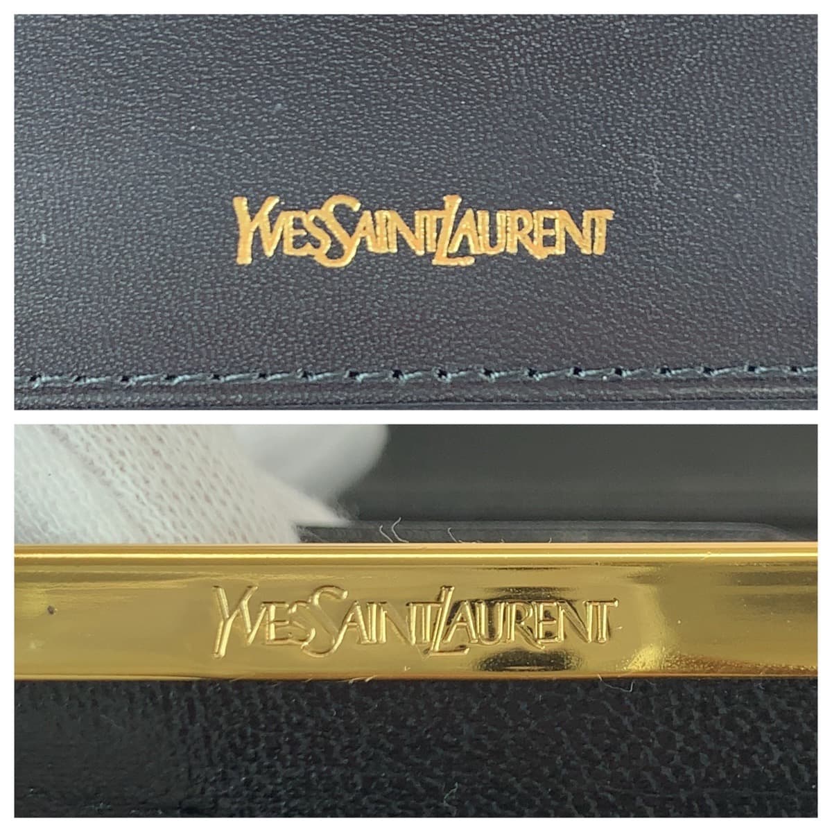22050
YVES SAINT LAURENT イヴ サンローラン ヴィンテージ 型押し ブラック 黒 ゴールド金具 レザー 長財布 ロングウォレット レディース ABP28