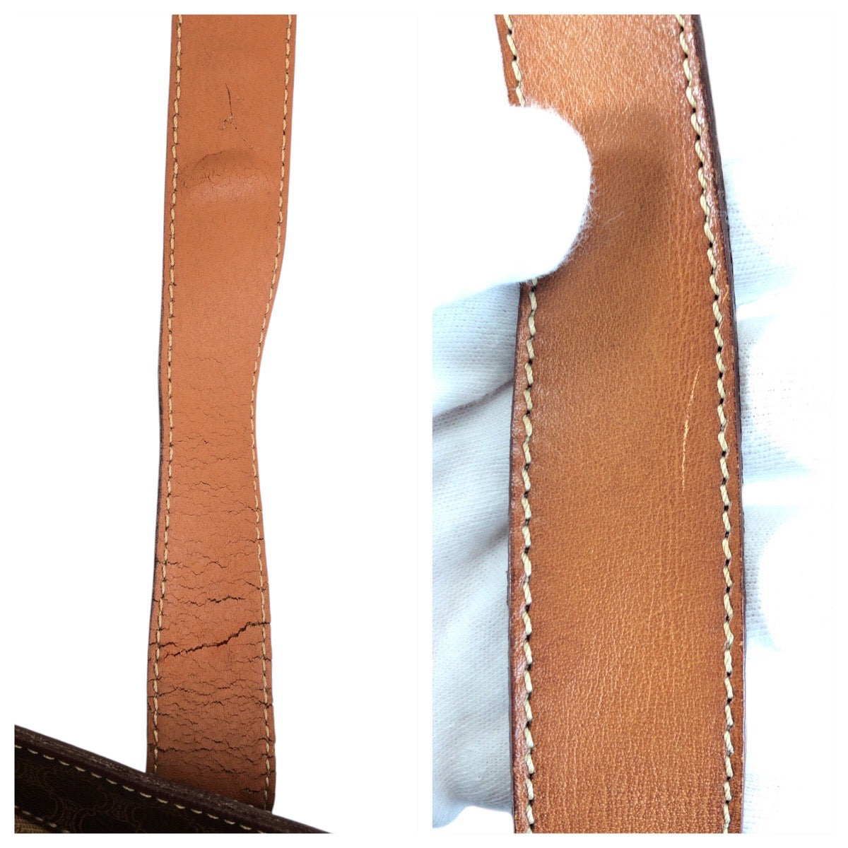 22053
CELINE セリーヌ マカダム ブラウン ゴールド金具 PVC / レザー MC97 トートバッグ ショルダーバッグ レディース AB35