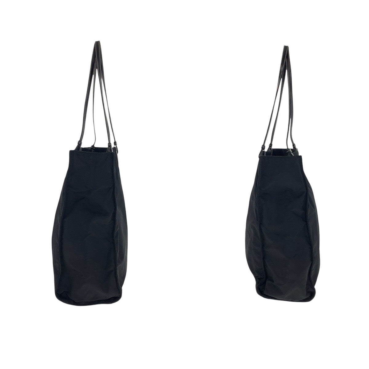 22056
PRADA プラダ テスート 三角ロゴプレート ブラック 黒 シルバー金具 ナイロン / レザー トートバッグ ショルダーバッグ レディース ABP35