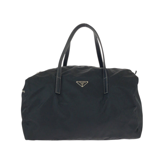 22058
PRADA プラダ テスート 三角ロゴプレート ブラック 黒 シルバー金具 ナイロン ハンドバッグ ショルダーバッグ レディース A44