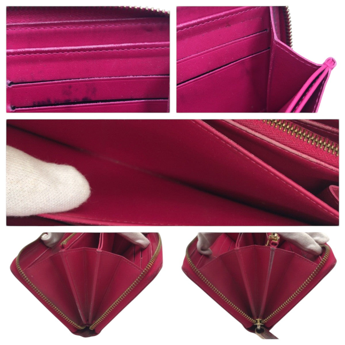 22061
LOUIS VUITTON ルイヴィトン モノグラム ヴェルニ イカット フラワー ジッピー ウォレット ピンク ローズアンディアン パテントレザー M90019 長財布 ロングウォレット レディース AB8