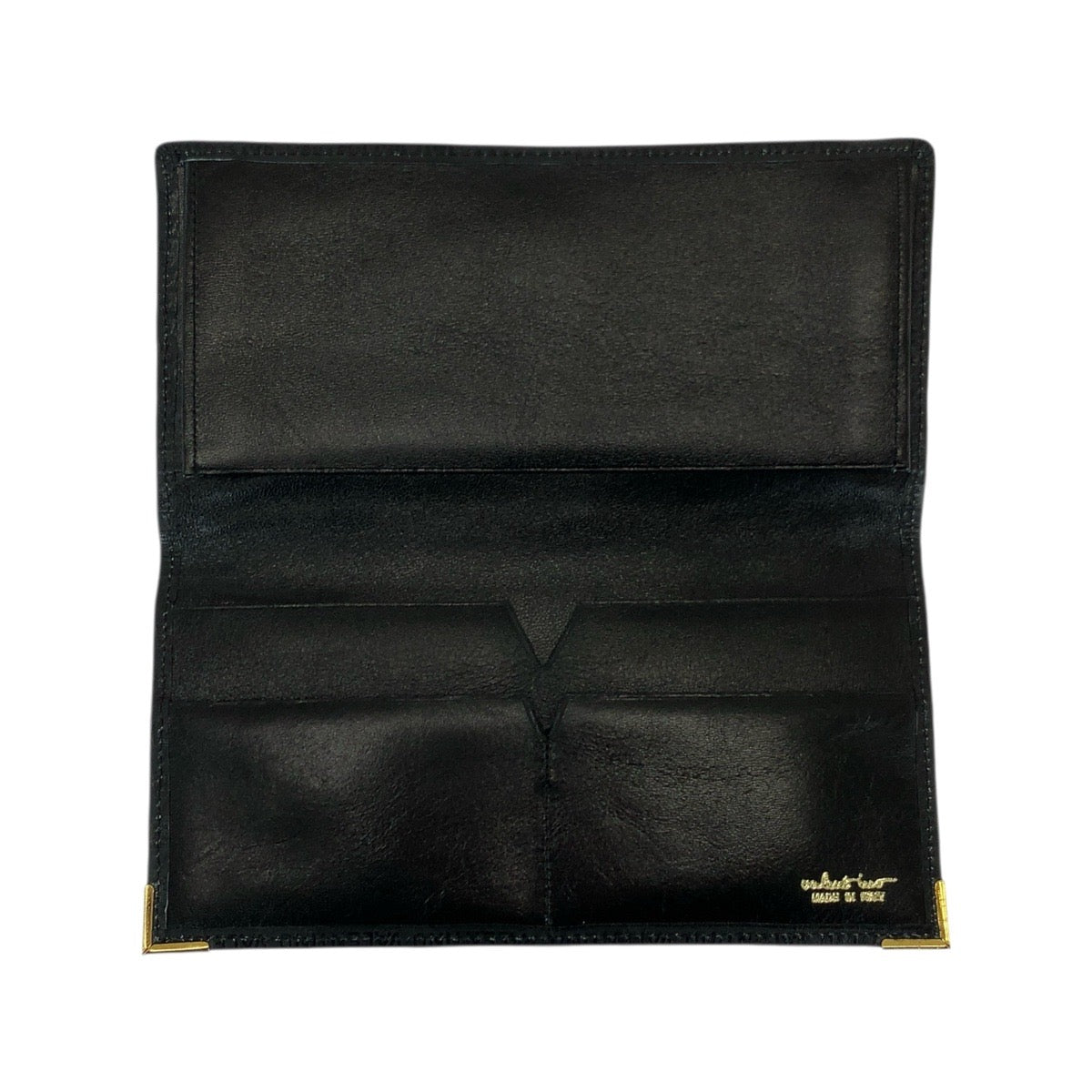 22067
MARIO VALENTINO マリオ ヴァレンティノ ブラック 黒 ゴールド金具 レザー 長財布 ロングウォレット メンズ ABP2