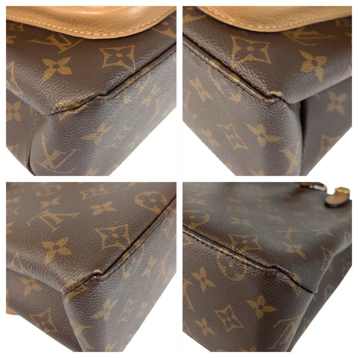 22074
LOUIS VUITTON ルイヴィトン モノグラム マリニャン ブラウン ゴールド金具 PVC / レザー M44257 ハンドバッグ ショルダーバッグ 2way レディース AB