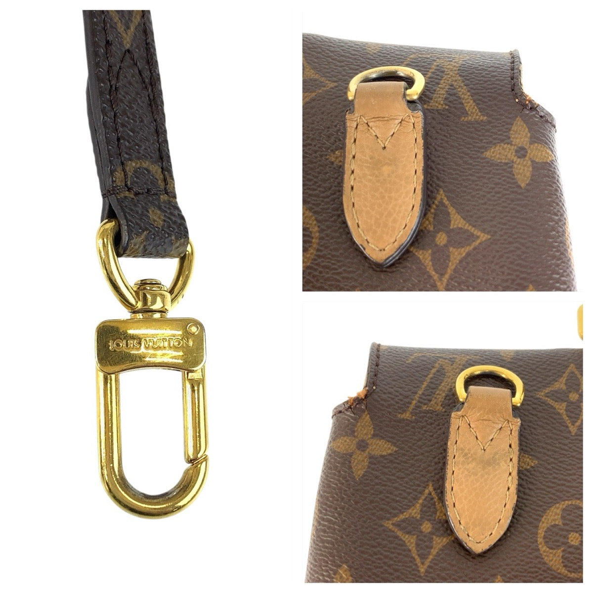 22074
LOUIS VUITTON ルイヴィトン モノグラム マリニャン ブラウン ゴールド金具 PVC / レザー M44257 ハンドバッグ ショルダーバッグ 2way レディース AB