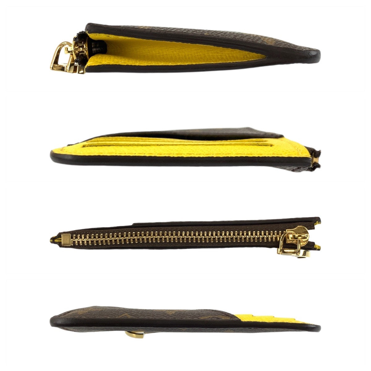 22077
LOUIS VUITTON ルイヴィトン モノグラム ポルト カルト ロミー ジョーヌ ブラウン イエロー モノグラムキャンバス M81882 コインケース カードケース メンズ A54