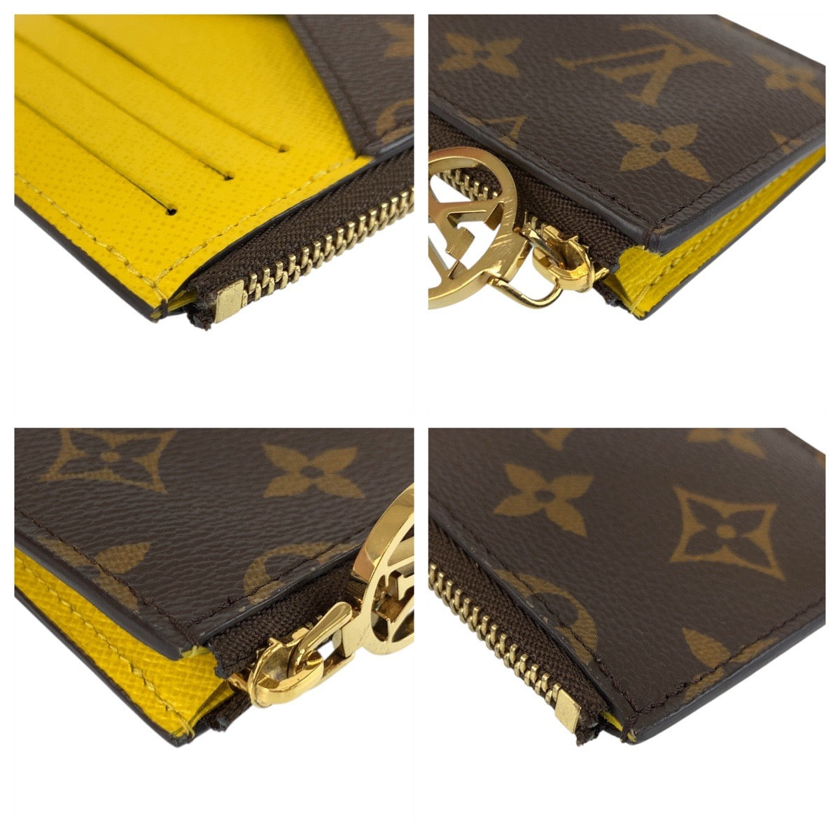 22077
LOUIS VUITTON ルイヴィトン モノグラム ポルト カルト ロミー ジョーヌ ブラウン イエロー モノグラムキャンバス M81882 コインケース カードケース メンズ A54