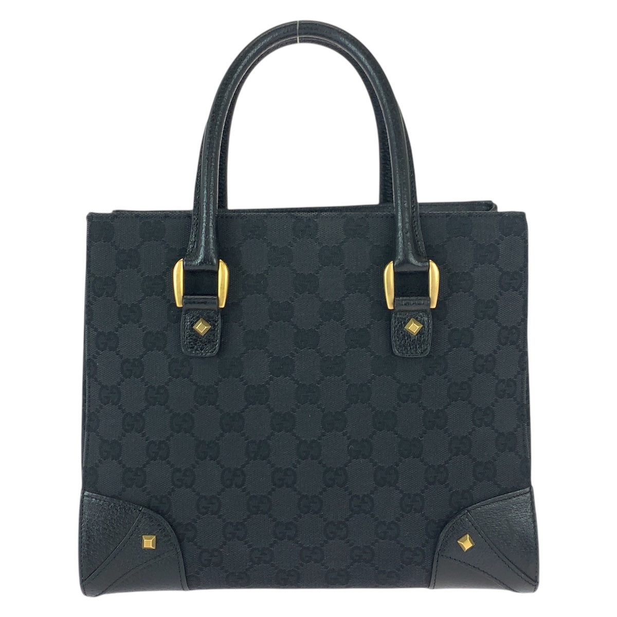 22080
GUCCI グッチ ブラック 黒 ゴールド金具 GGキャンバス / レザー 120895 トートバッグ ハンドバッグ レディース A56