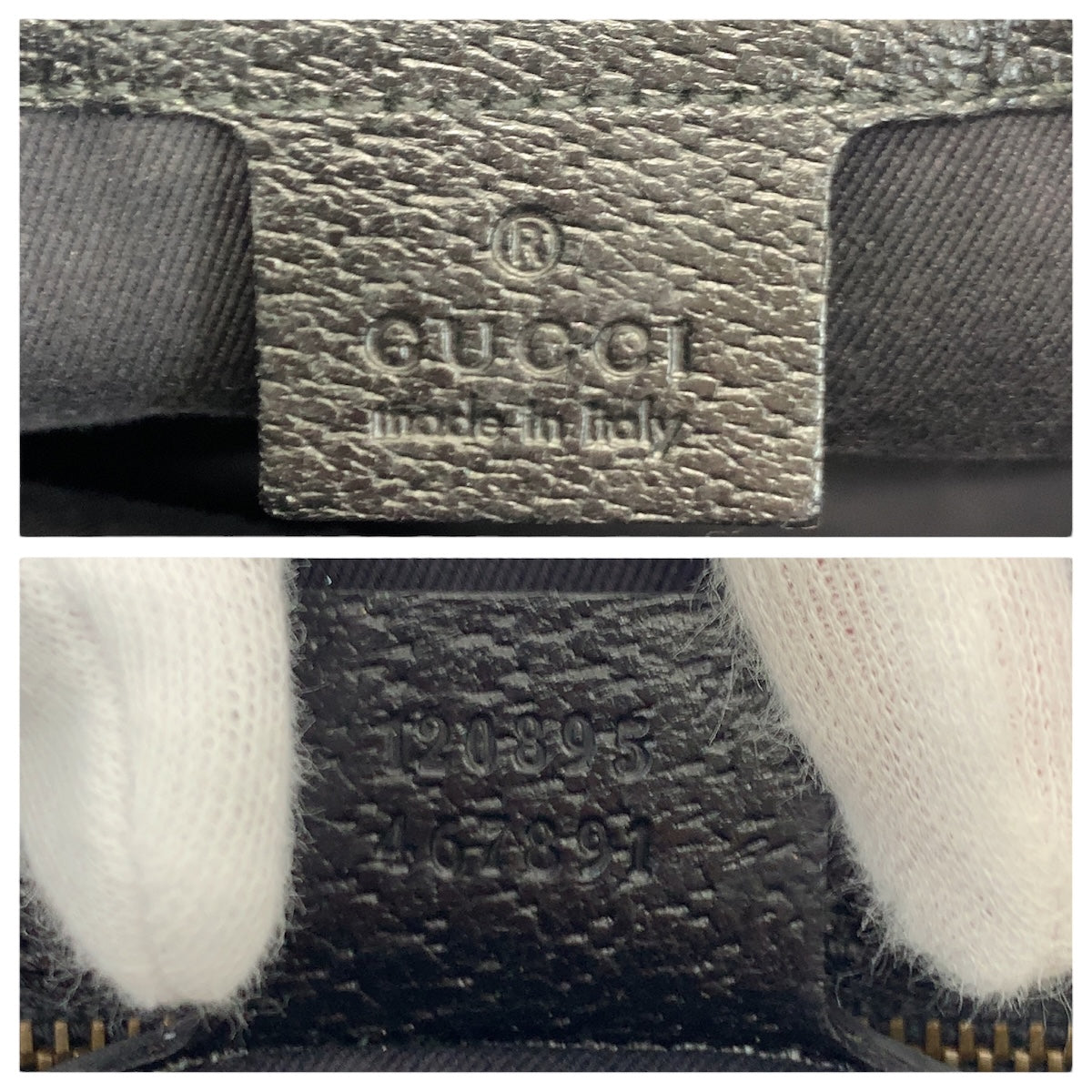 22080
GUCCI グッチ ブラック 黒 ゴールド金具 GGキャンバス / レザー 120895 トートバッグ ハンドバッグ レディース A56