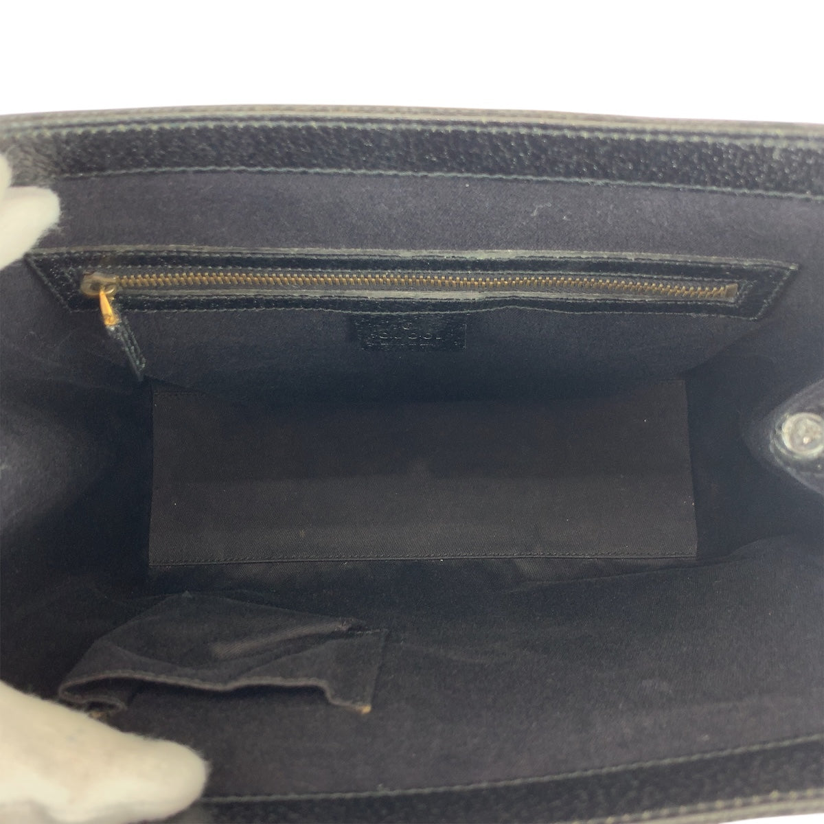 22080
GUCCI グッチ ブラック 黒 ゴールド金具 GGキャンバス / レザー 120895 トートバッグ ハンドバッグ レディース A56