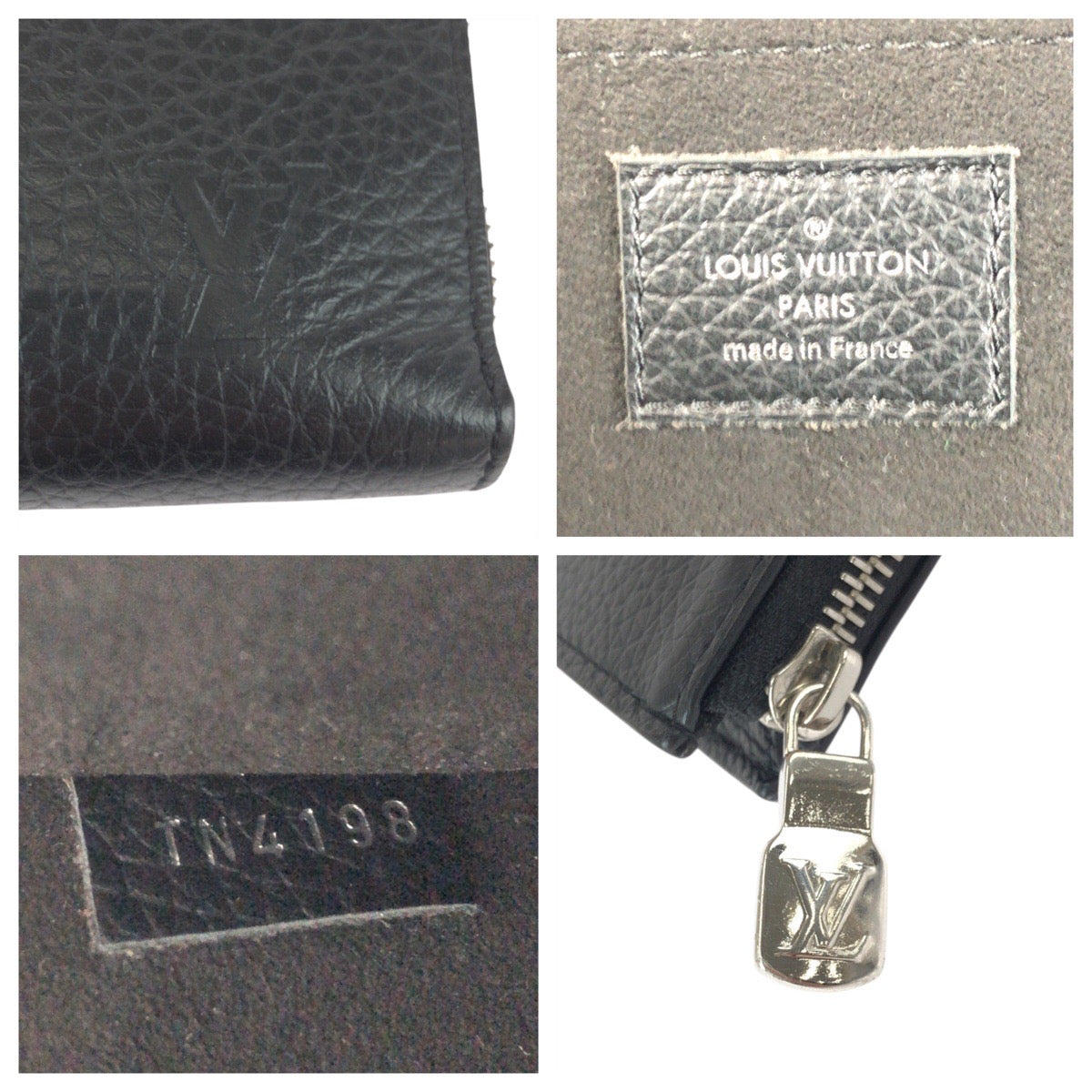 22081
LOUIS VUITTON ルイヴィトン トリヨン ポシェットジュールGM ブラック 黒 ノワール シルバー金具 レザー M67768 クラッチバッグ セカンドバッグ メンズ AB54