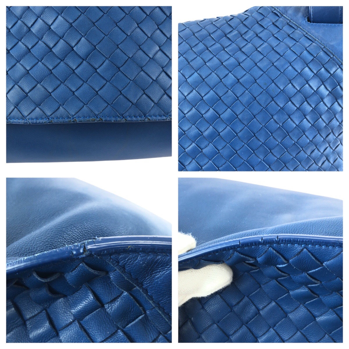 22082
BOTTEGA VENETA Intrecciato Blue Leather Shoulder Bag Messenger Bag Men's ABP56