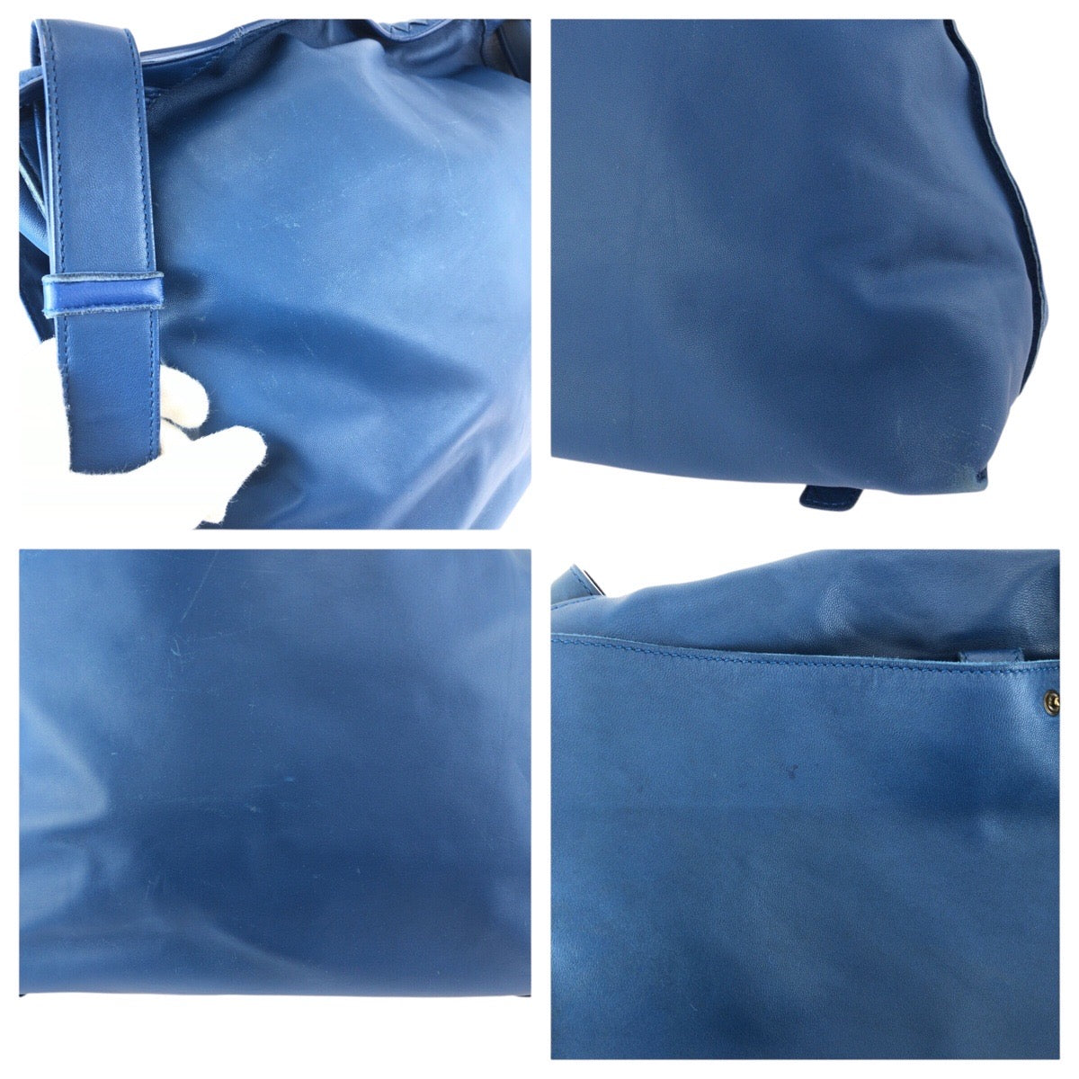 22082
BOTTEGA VENETA Intrecciato Blue Leather Shoulder Bag Messenger Bag Men's ABP56