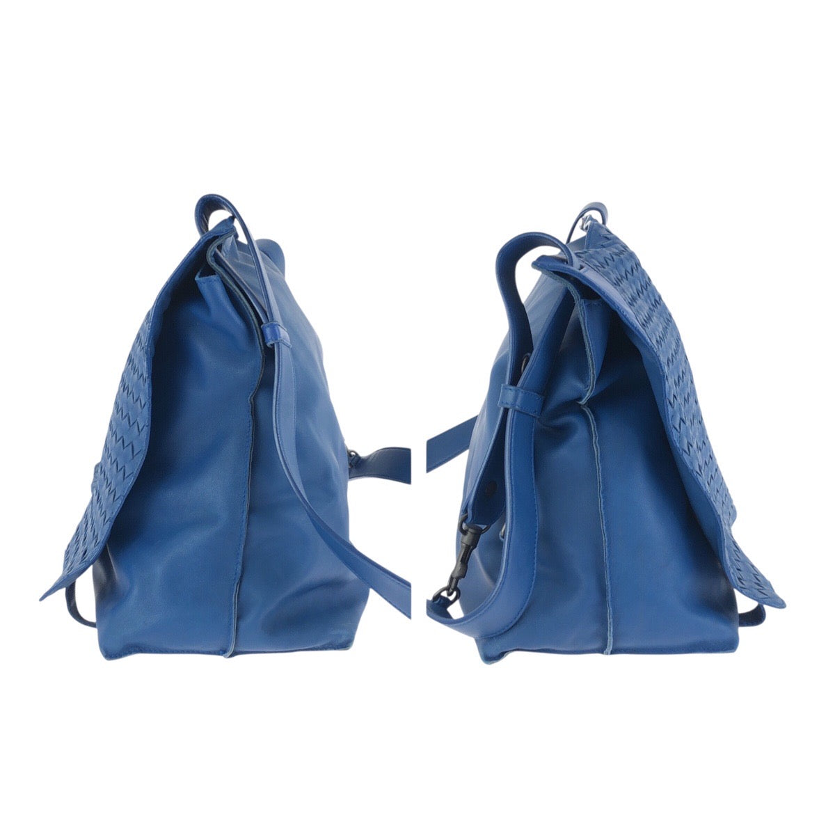 22082
BOTTEGA VENETA Intrecciato Blue Leather Shoulder Bag Messenger Bag Men's ABP56