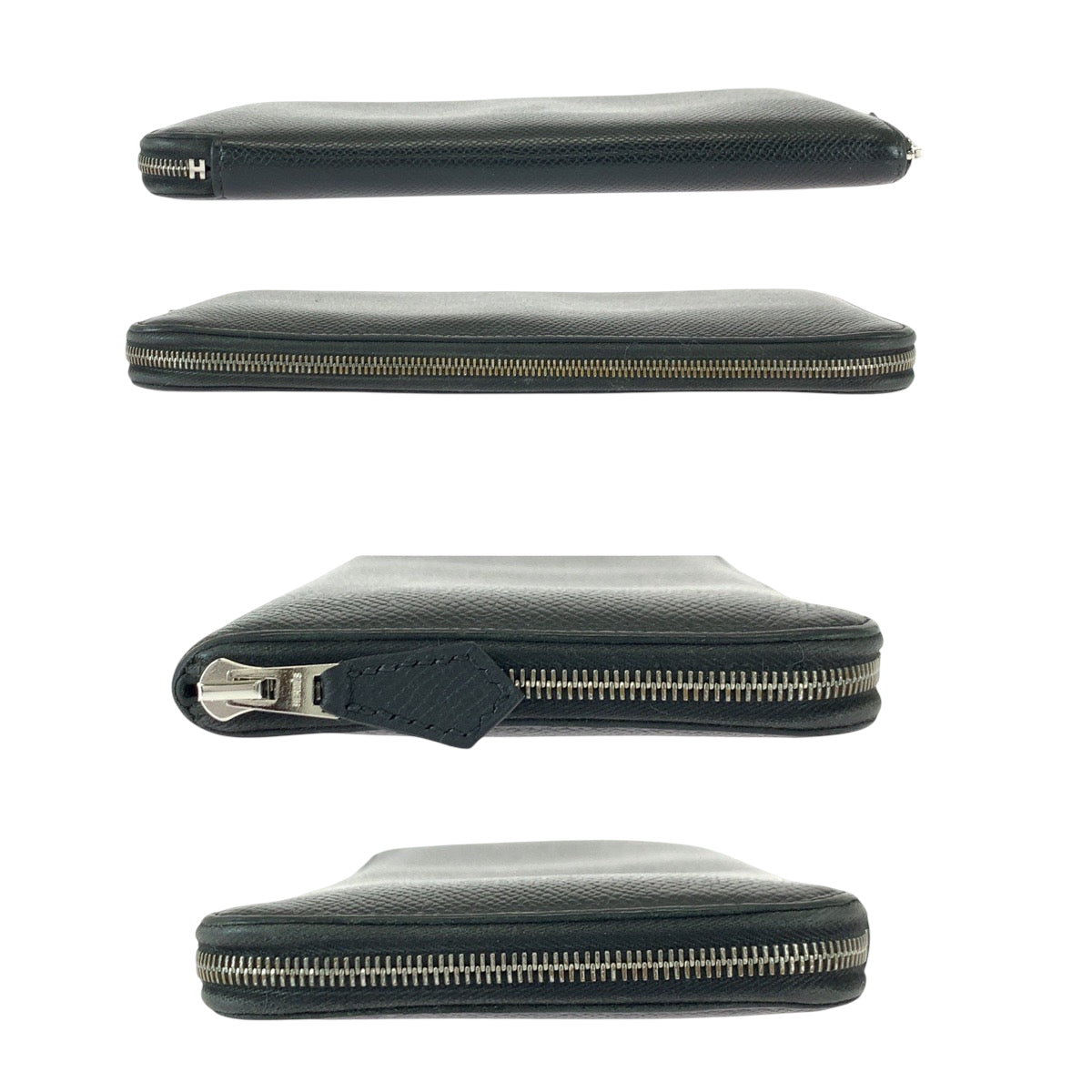 22086
HERMES エルメス アザップロング ノワール ブラック シルバー金具 ヴォーエプソン 長財布 ラウンドファスナー Y刻印 メンズ ABP74