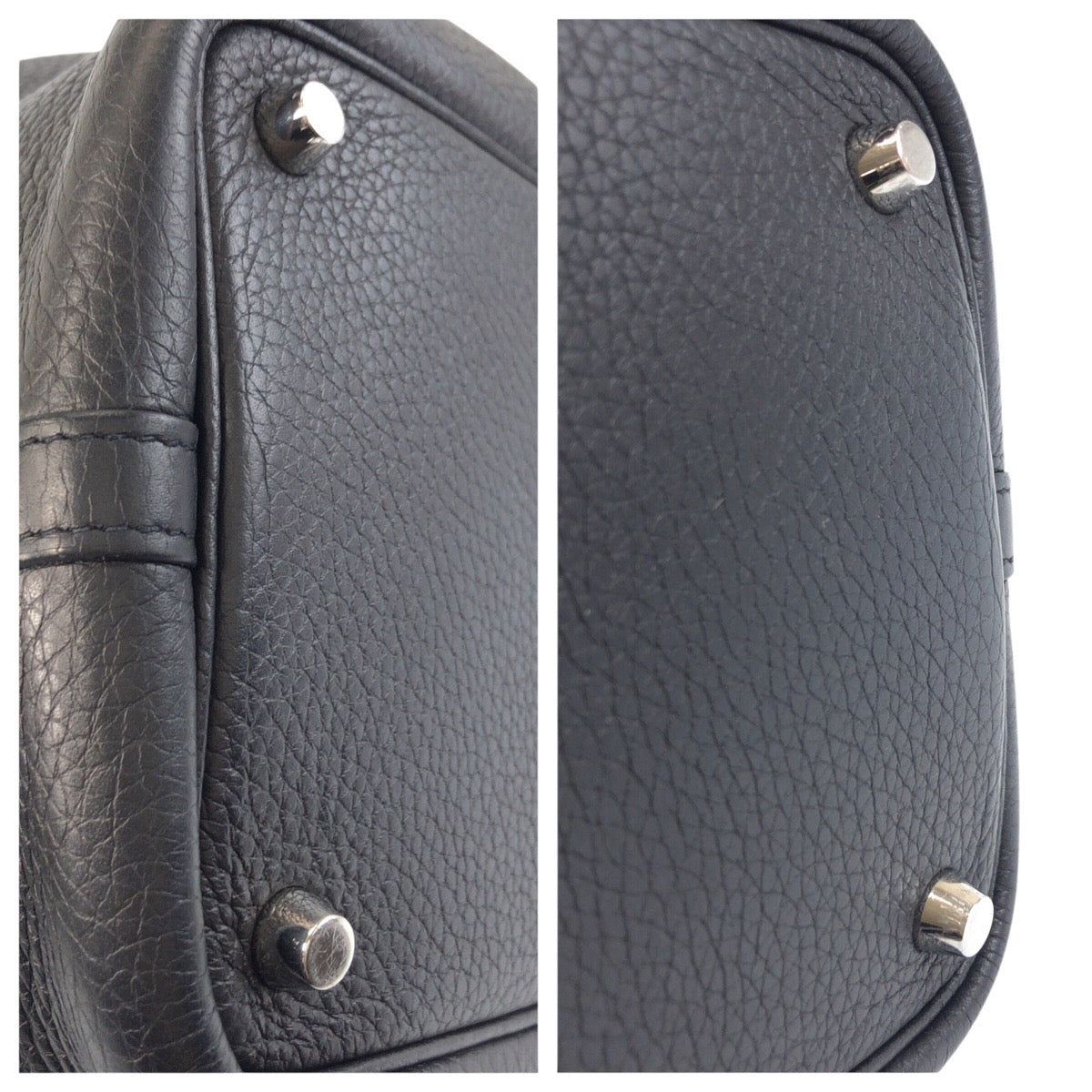 22087
HERMES エルメス ピコタンロックPM ノワール ブラック シルバー金具 トリヨンクレマンス ハンドバッグ トートバッグ U刻印 レディース ABP440