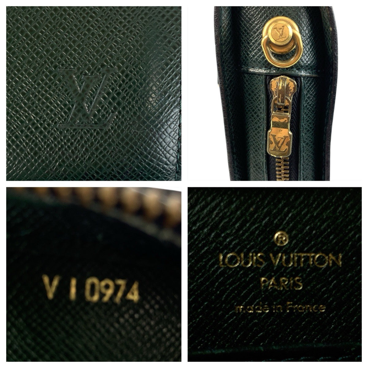 22093
LOUIS VUITTON ルイヴィトン タイガ バイカル グリーン エピセア ゴールド金具 レザー M30184 クラッチバッグ セカンドバッグ メンズ AB15