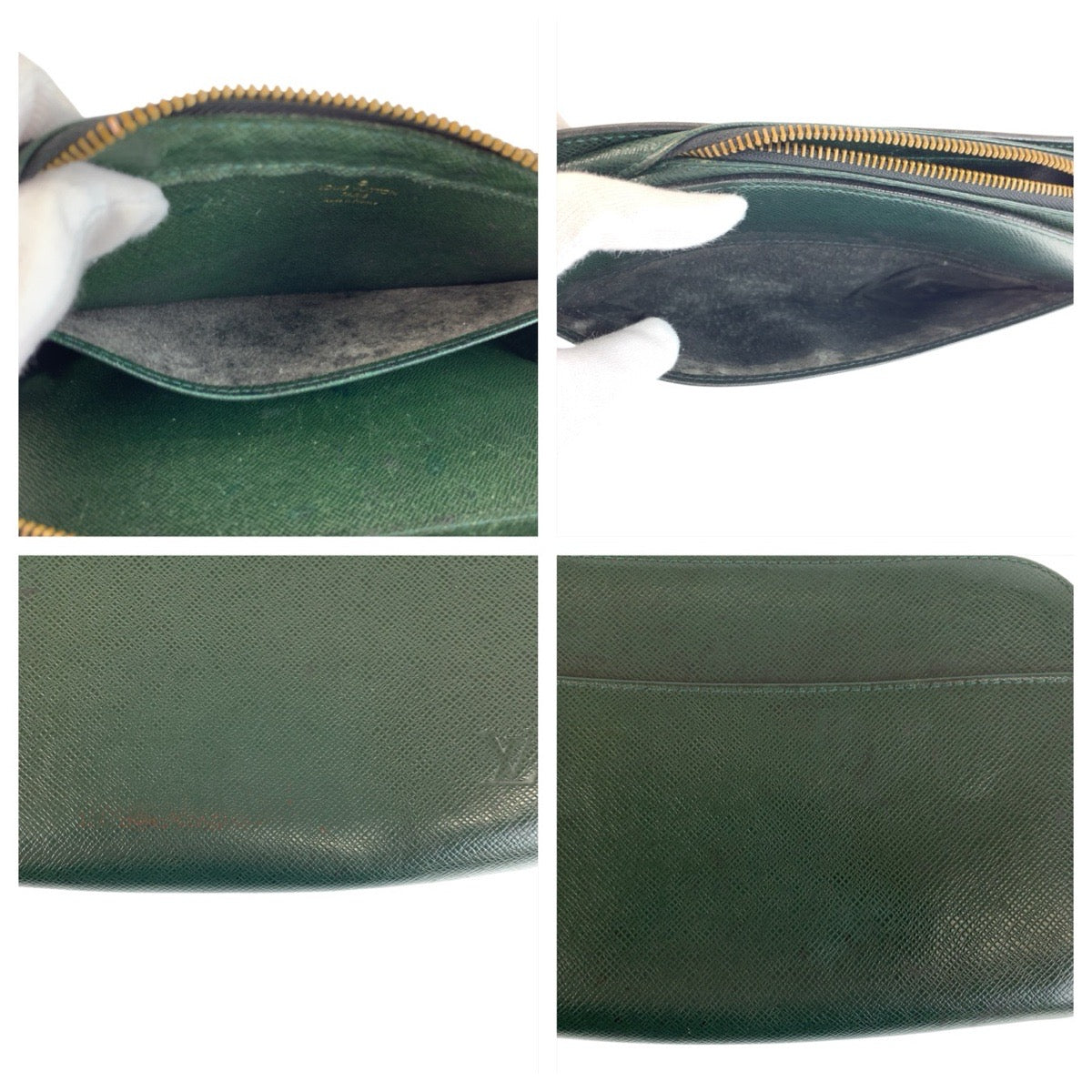 22093
LOUIS VUITTON ルイヴィトン タイガ バイカル グリーン エピセア ゴールド金具 レザー M30184 クラッチバッグ セカンドバッグ メンズ AB15