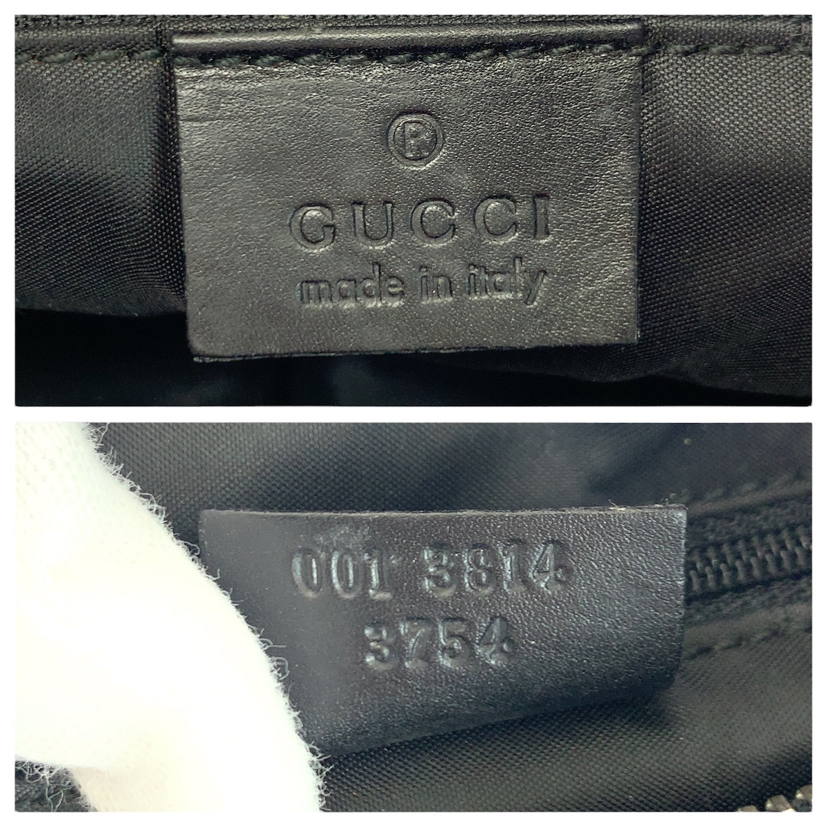 22100
GUCCI グッチ ブラック 黒 シルバー金具 レザー 001 3814 ショルダーバッグ レディース ABP30