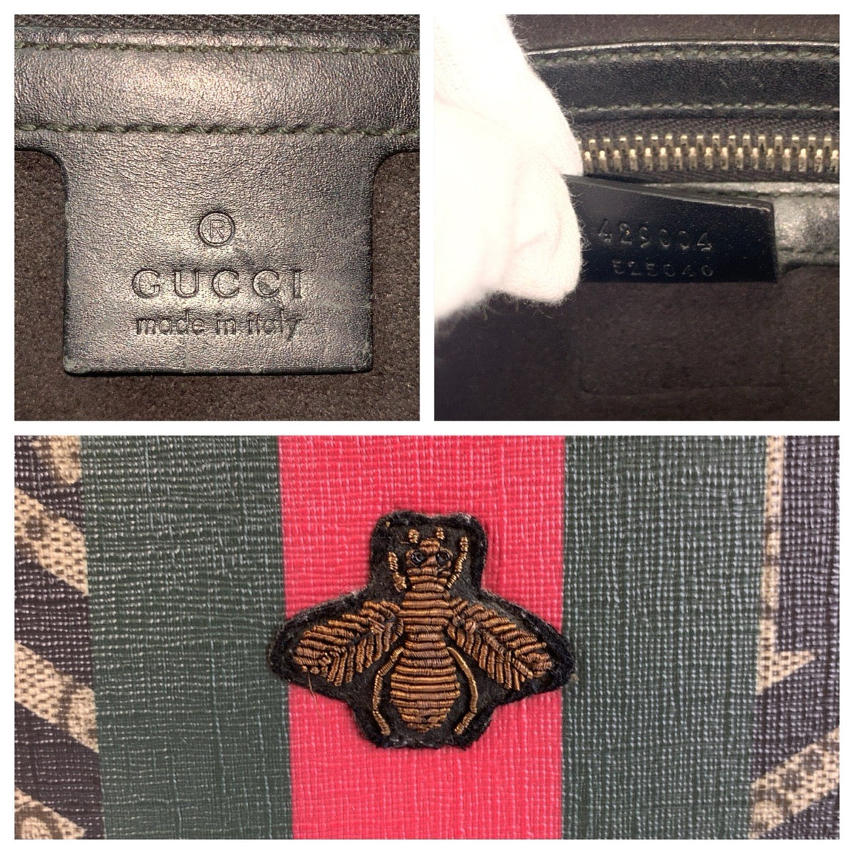 22101
GUCCI グッチ GGカレイド シェリーライン ベージュ ブラック シルバー金具 GGスプリームキャンバス / レザー 429004 ショルダーバッグ クラッチバッグ メンズ A56