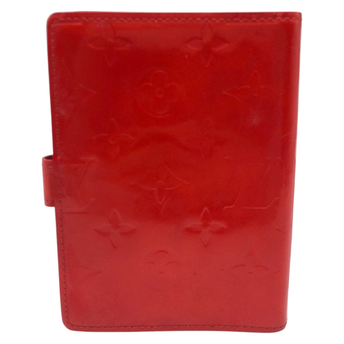 22104
LOUIS VUITTON ルイヴィトン モノグラム ヴェルニ アジェンダPM レッド ゴールド金具 パテントレザー R2101F 手帳カバー レディース AB4