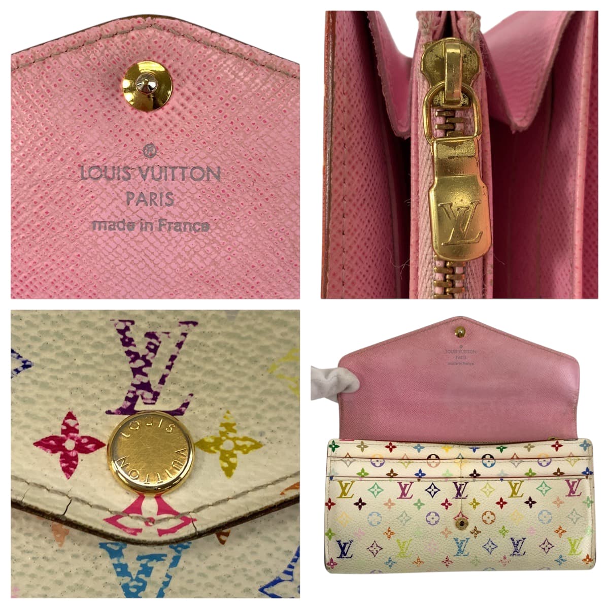 22106
LOUIS VUITTON ルイヴィトン モノグラム マルチカラー ポルトフォイユ サラ ブロン リッチ ゴールド金具 PVC M60667 長財布 ロングウォレット レディース AB