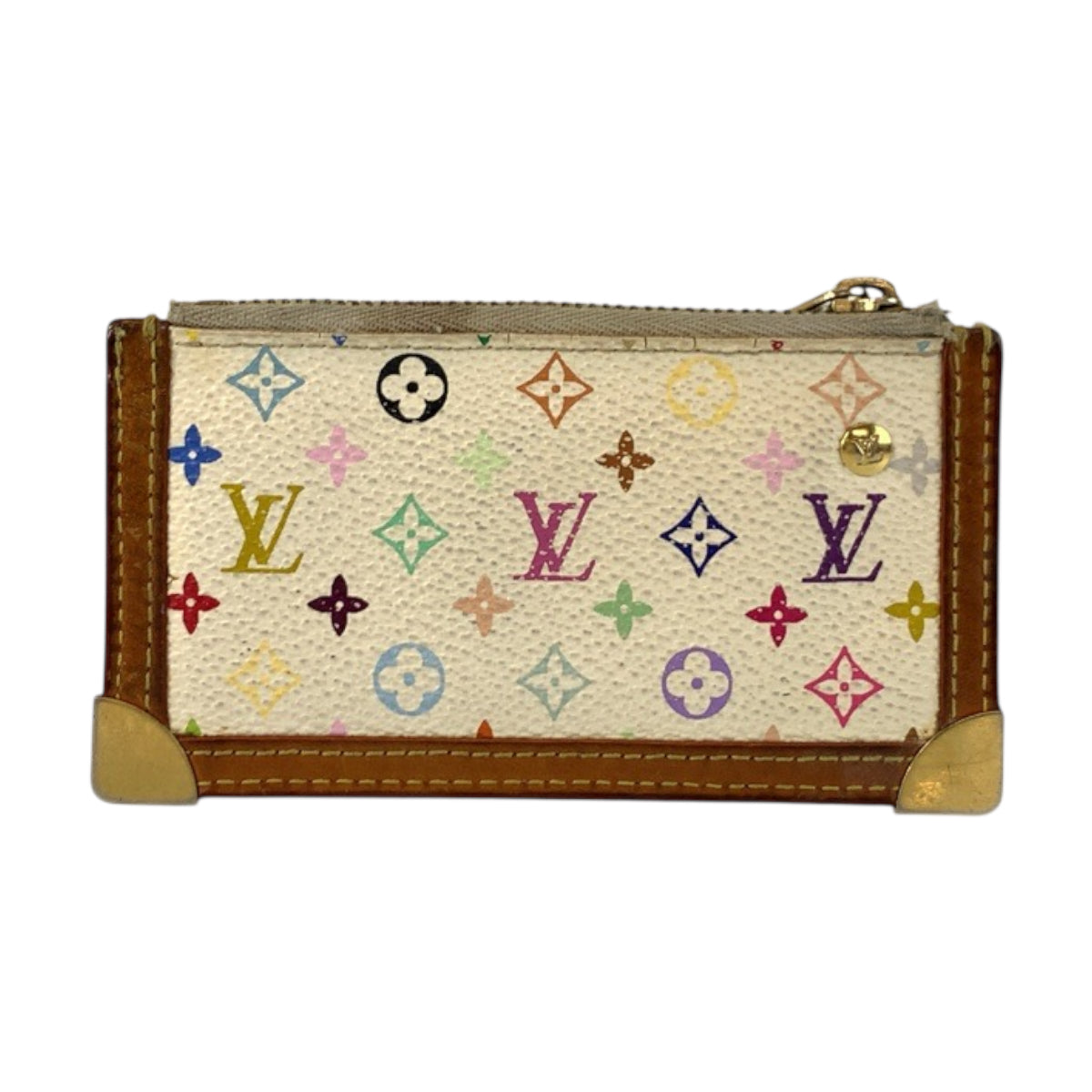 22107
LOUIS VUITTON ルイヴィトン モノグラム マルチカラー ポシェット クレ ブロン ブラウン ゴールド金具 PVC M92665 コインケース 小銭入れ メンズ AB