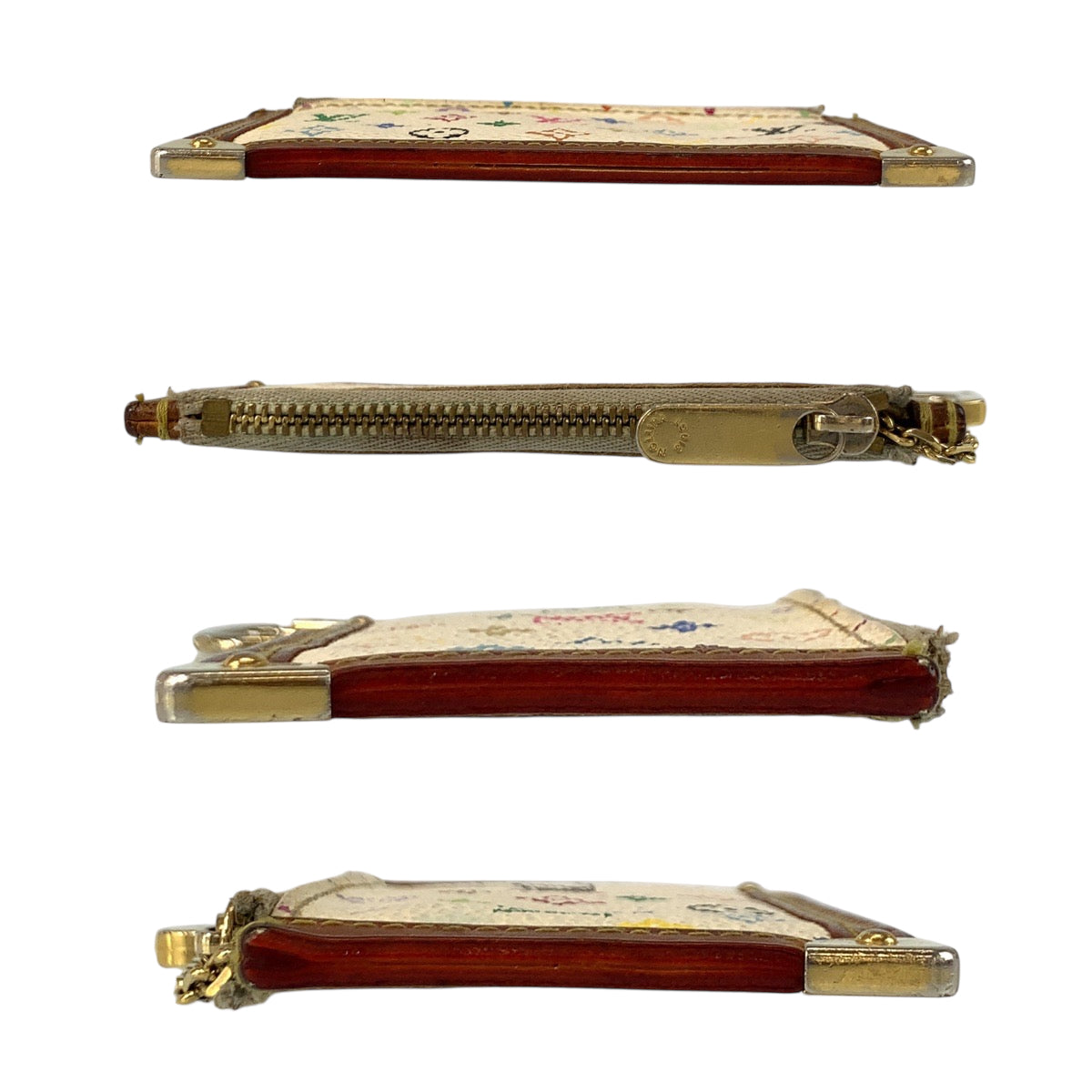 22107
LOUIS VUITTON ルイヴィトン モノグラム マルチカラー ポシェット クレ ブロン ブラウン ゴールド金具 PVC M92665 コインケース 小銭入れ メンズ AB