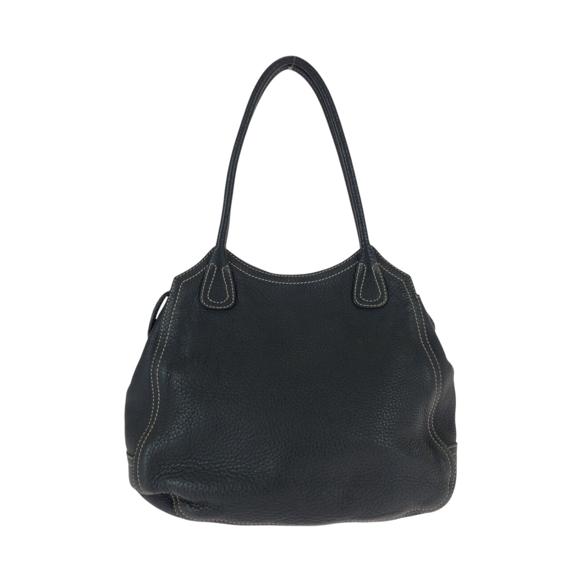 22108
PRADA プラダ ロゴ ブラック 黒 シルバー金具 カーフ ショルダーバッグ トートバッグ レディース AB28