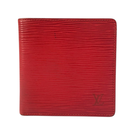 22113
LOUIS VUITTON ルイヴィトン エピ ポルト ビエ カルト クレディ モネ レッド レザー M63547 折財布 コンパクトウォレット メンズ AB5