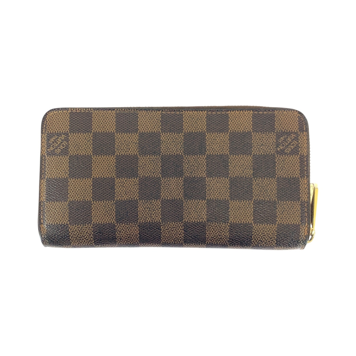 22115
LOUIS VUITTON ルイヴィトン ダミエ ジッピーウォレット ブラウン ゴールド金具 PVC N60015 長財布 ラウンドファスナー メンズ ABP23