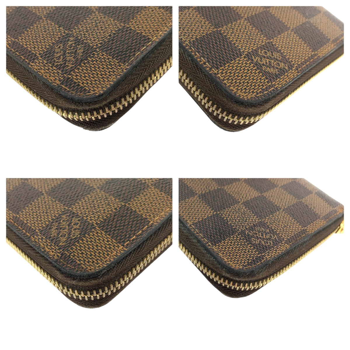 22115
LOUIS VUITTON ルイヴィトン ダミエ ジッピーウォレット ブラウン ゴールド金具 PVC N60015 長財布 ラウンドファスナー メンズ ABP23