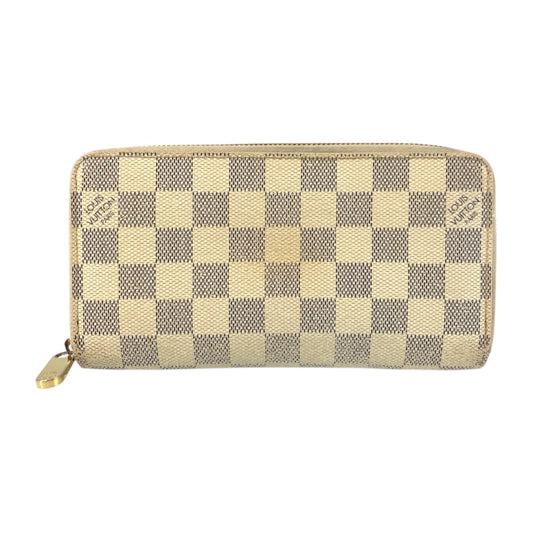 22116
LOUIS VUITTON ルイヴィトン ダミエアズール ジッピー ウォレット ホワイト グレー ゴールド金具 PVC N60019 長財布 ロングウォレット レディース AB16