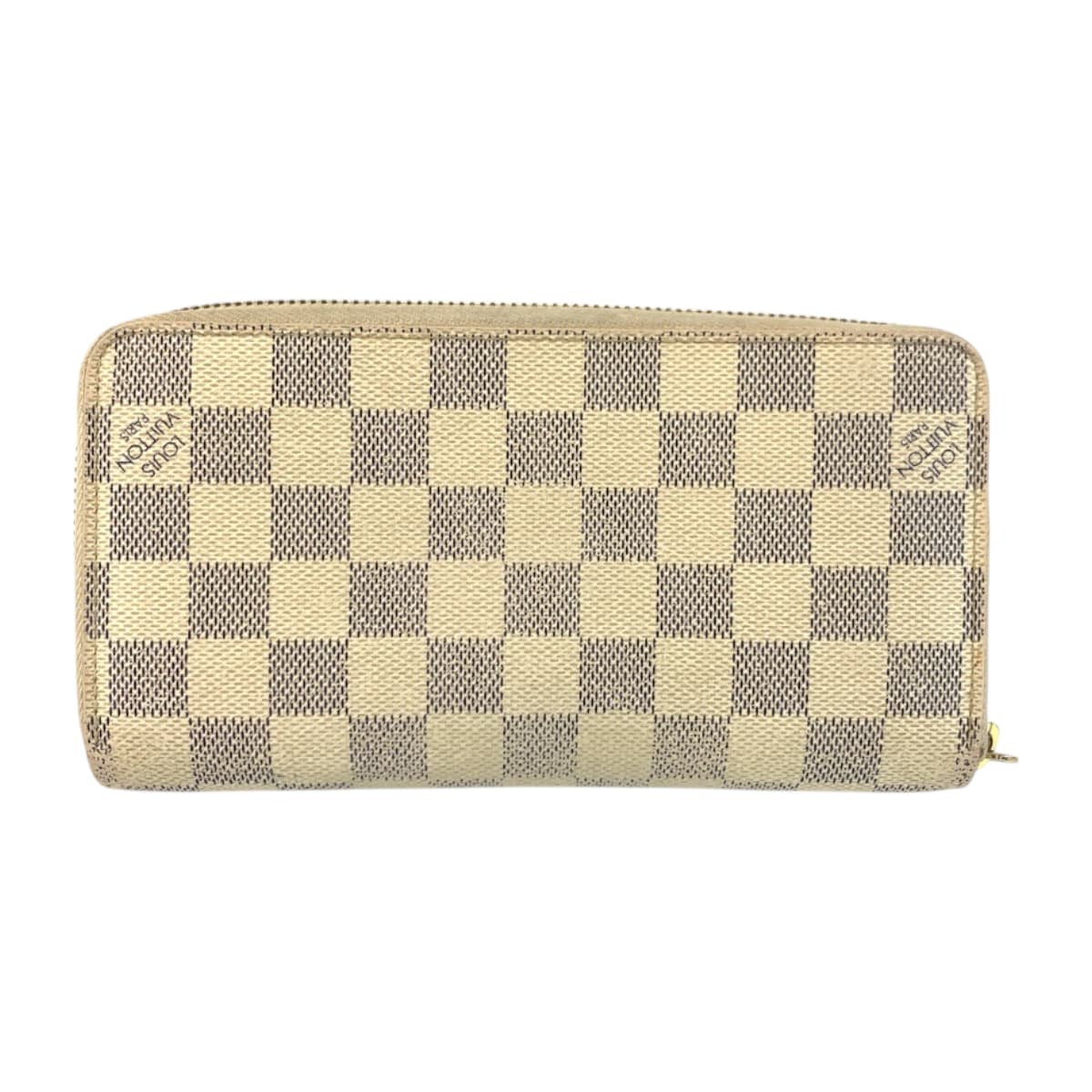 22116
LOUIS VUITTON ルイヴィトン ダミエアズール ジッピー ウォレット ホワイト グレー ゴールド金具 PVC N60019 長財布 ロングウォレット レディース AB16