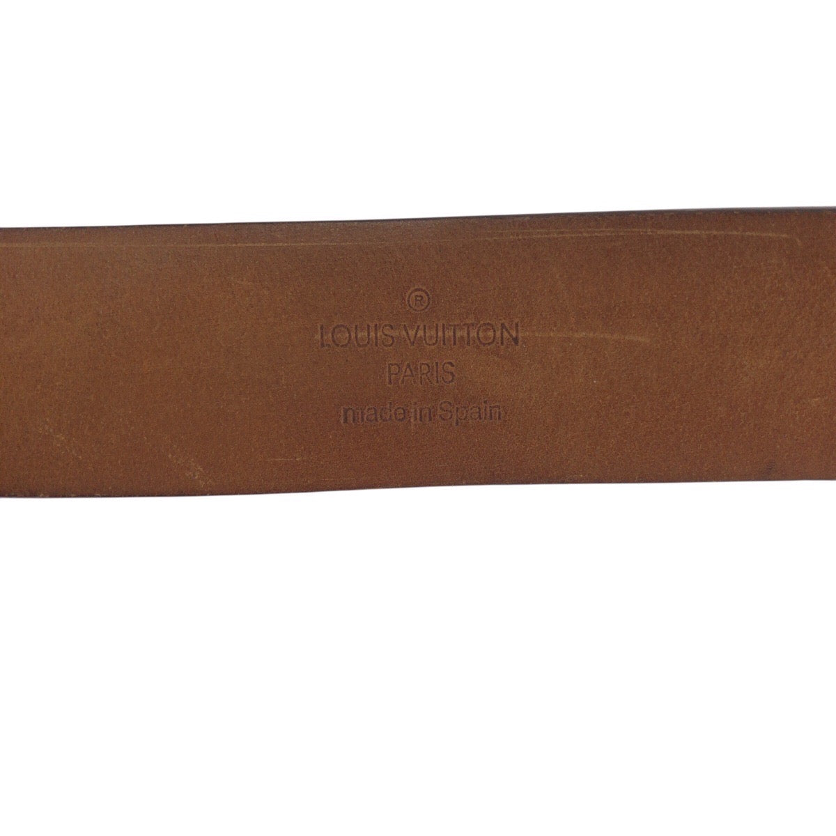 22118
LOUIS VUITTON ルイヴィトン ダミエ サンチュール キャレ 94cm ブラウン シルバー金具 PVC M6802 ベルト メンズ AB15