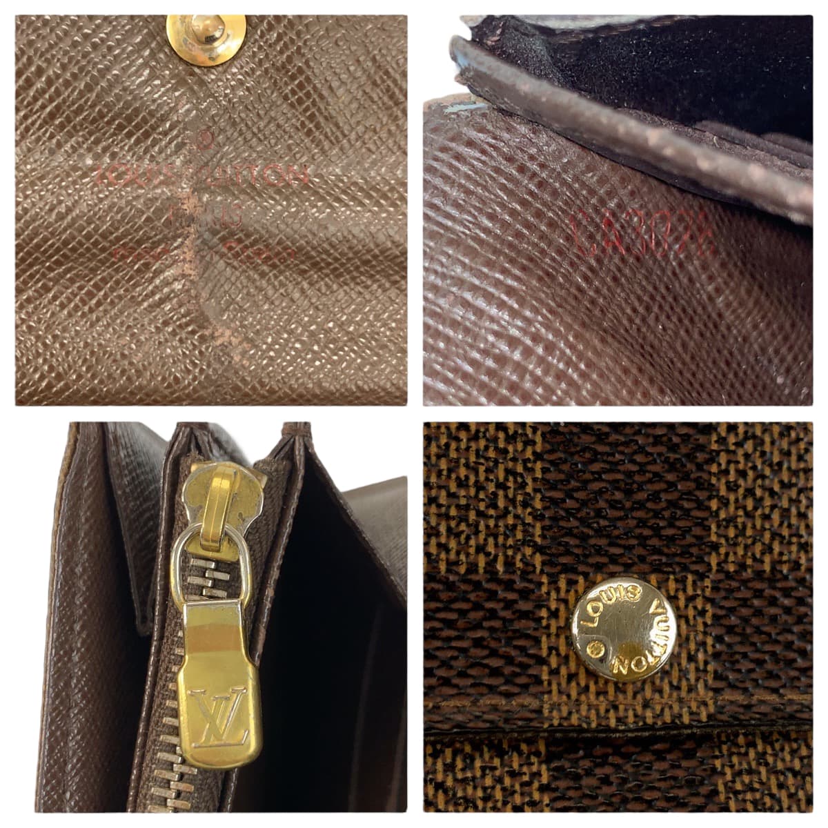 22119
LOUIS VUITTON ルイヴィトン ダミエ ポルトフォイユ サラ ブラウン ゴールド金具 PVC N61734 長財布 ロングウォレット レディース AB14