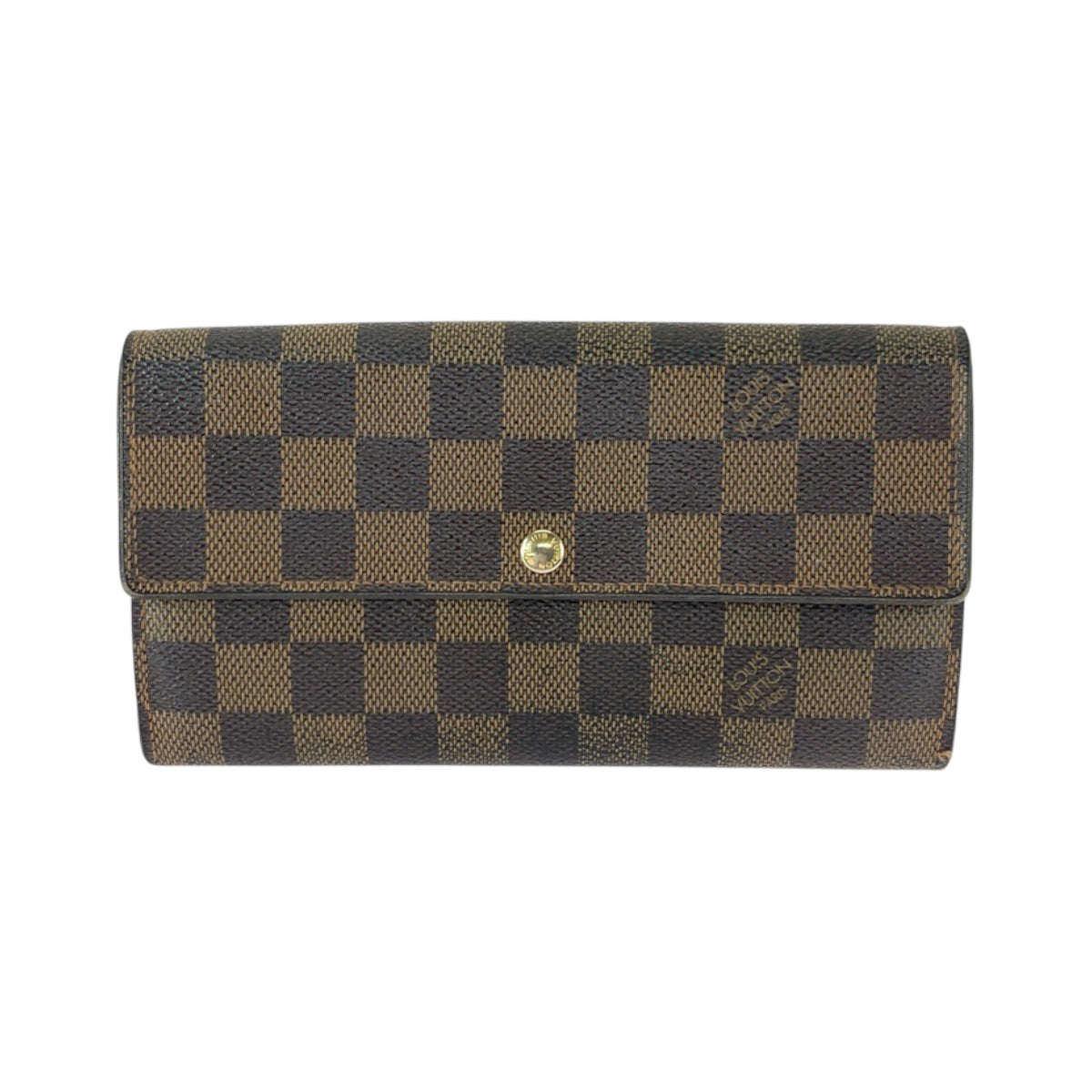 22121
LOUIS VUITTON ルイヴィトン ダミエ ポルトフォイユ サラ ブラウン ゴールド金具 PVC N61734 長財布 ロングウォレット レディース AB14
