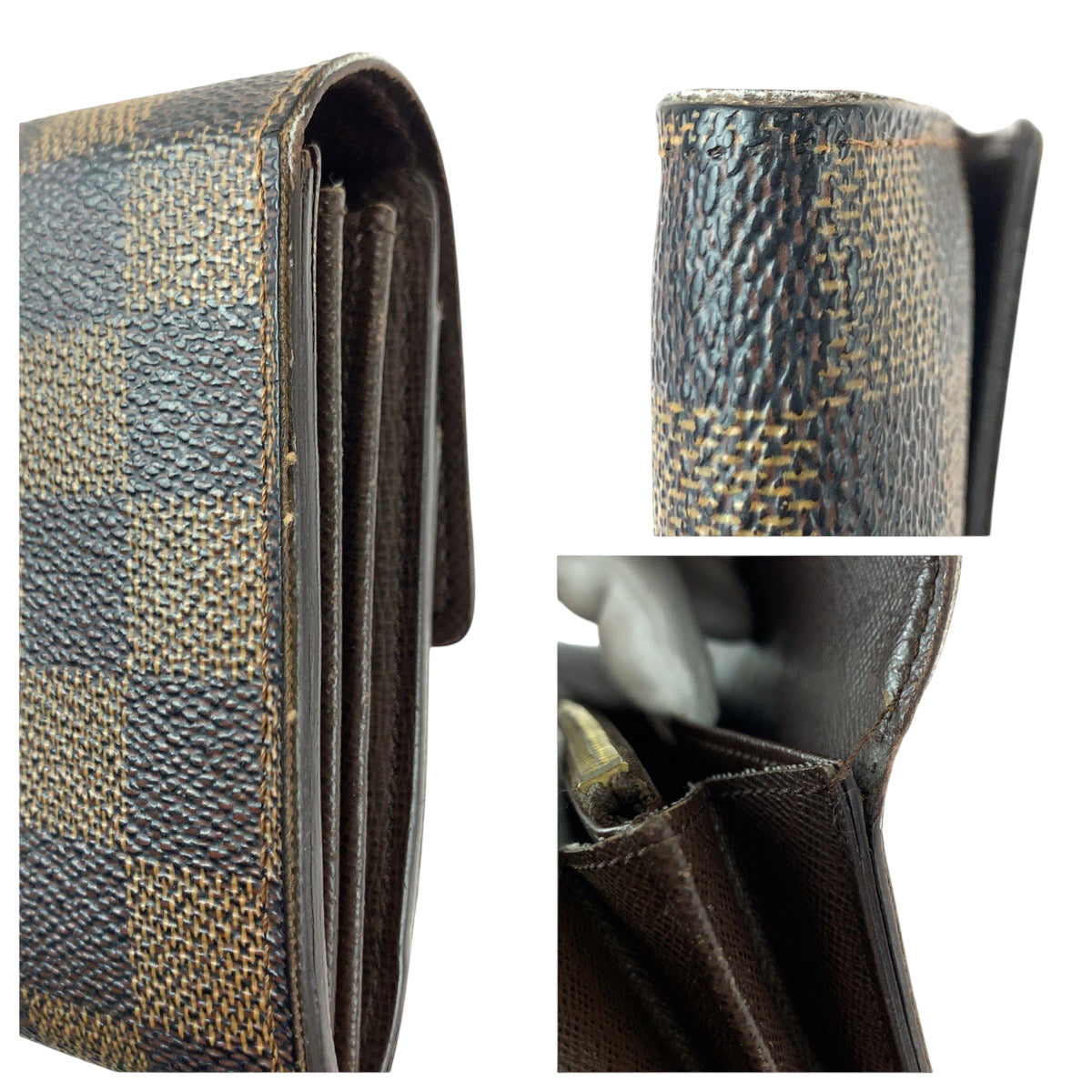 22121
LOUIS VUITTON ルイヴィトン ダミエ ポルトフォイユ サラ ブラウン ゴールド金具 PVC N61734 長財布 ロングウォレット レディース AB14