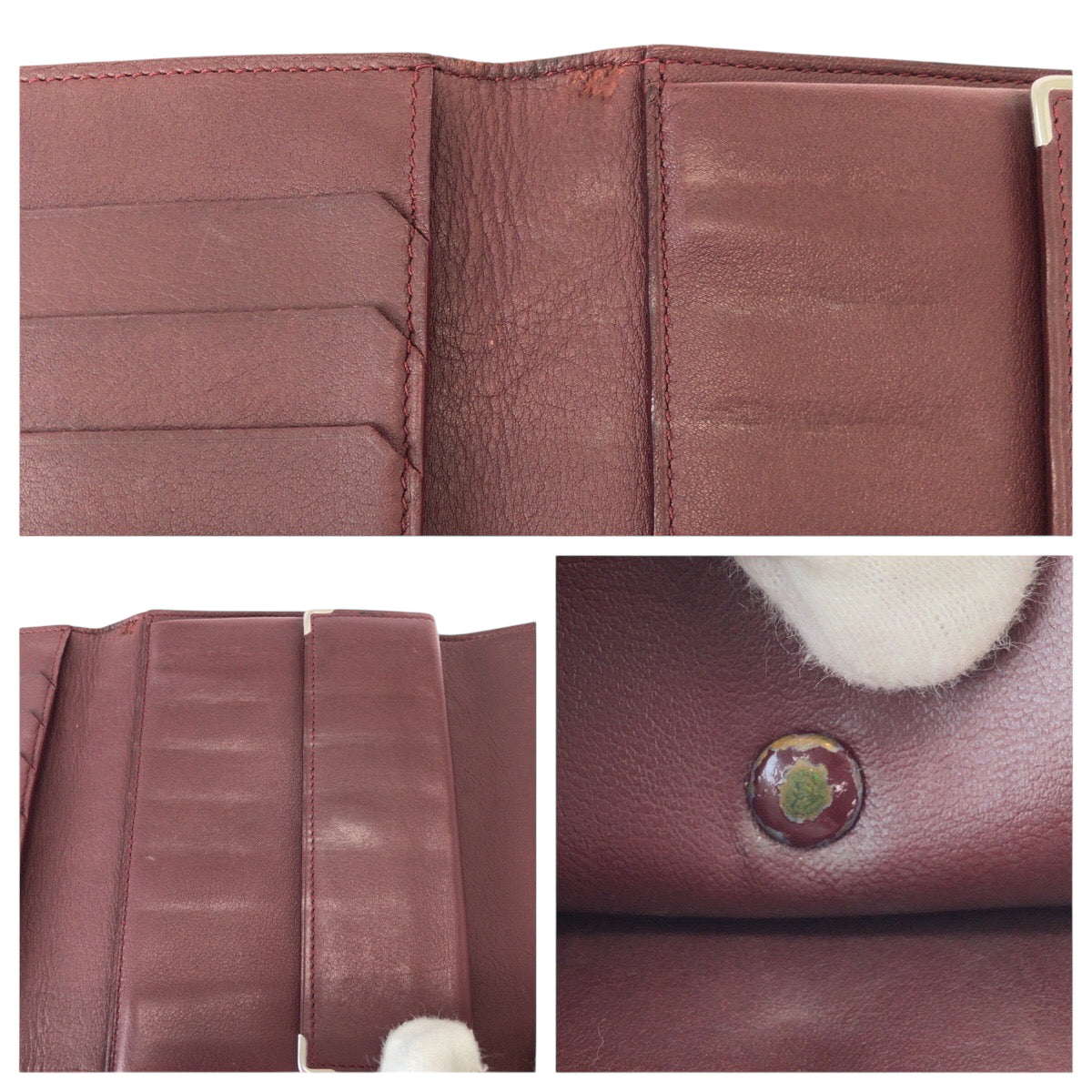 22125
CARTIER カルティエ マストライン ブラック 黒 シルバー金具 レザー 折財布 コンパクトウォレット 男女兼用 レディース ABP21