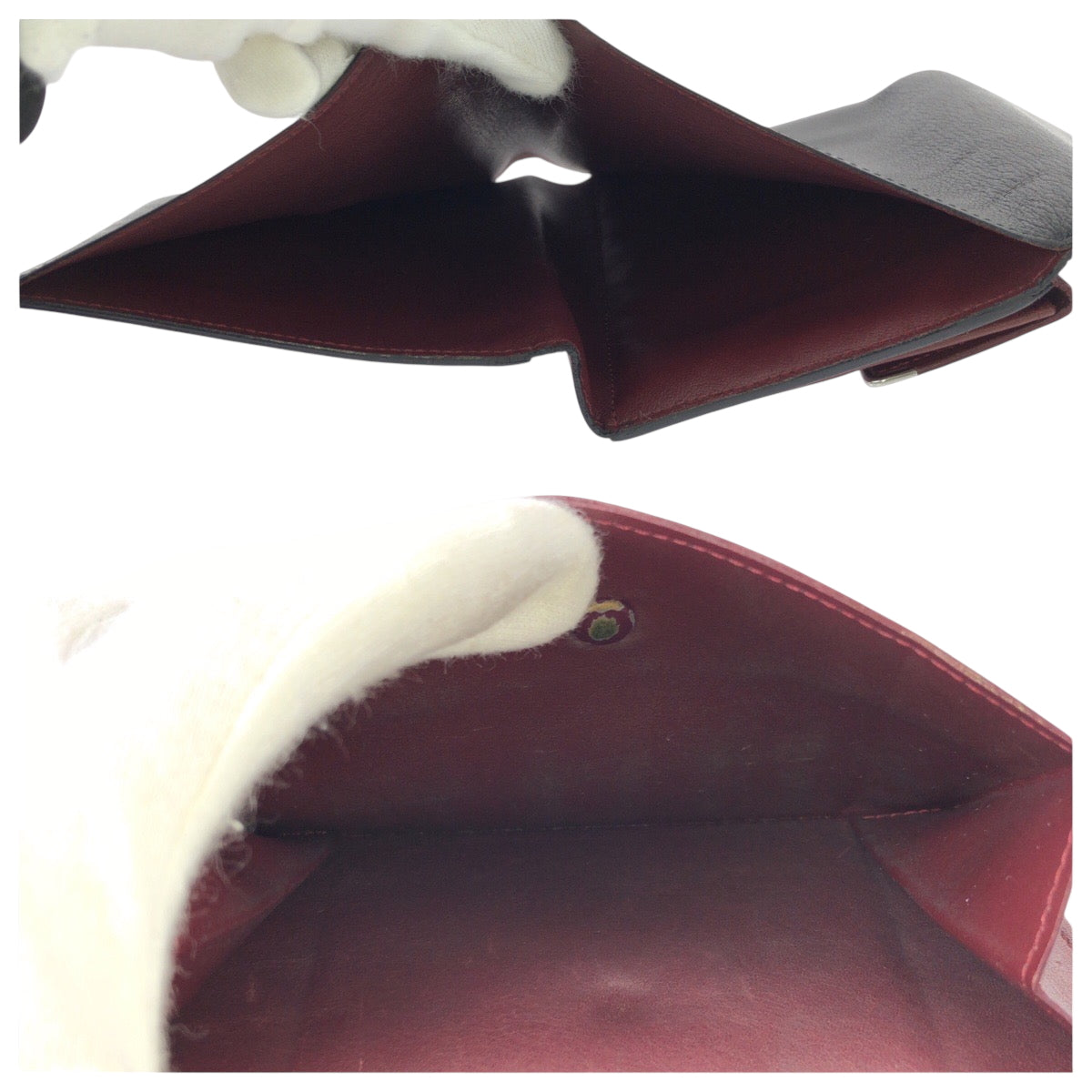 22125
CARTIER カルティエ マストライン ブラック 黒 シルバー金具 レザー 折財布 コンパクトウォレット 男女兼用 レディース ABP21