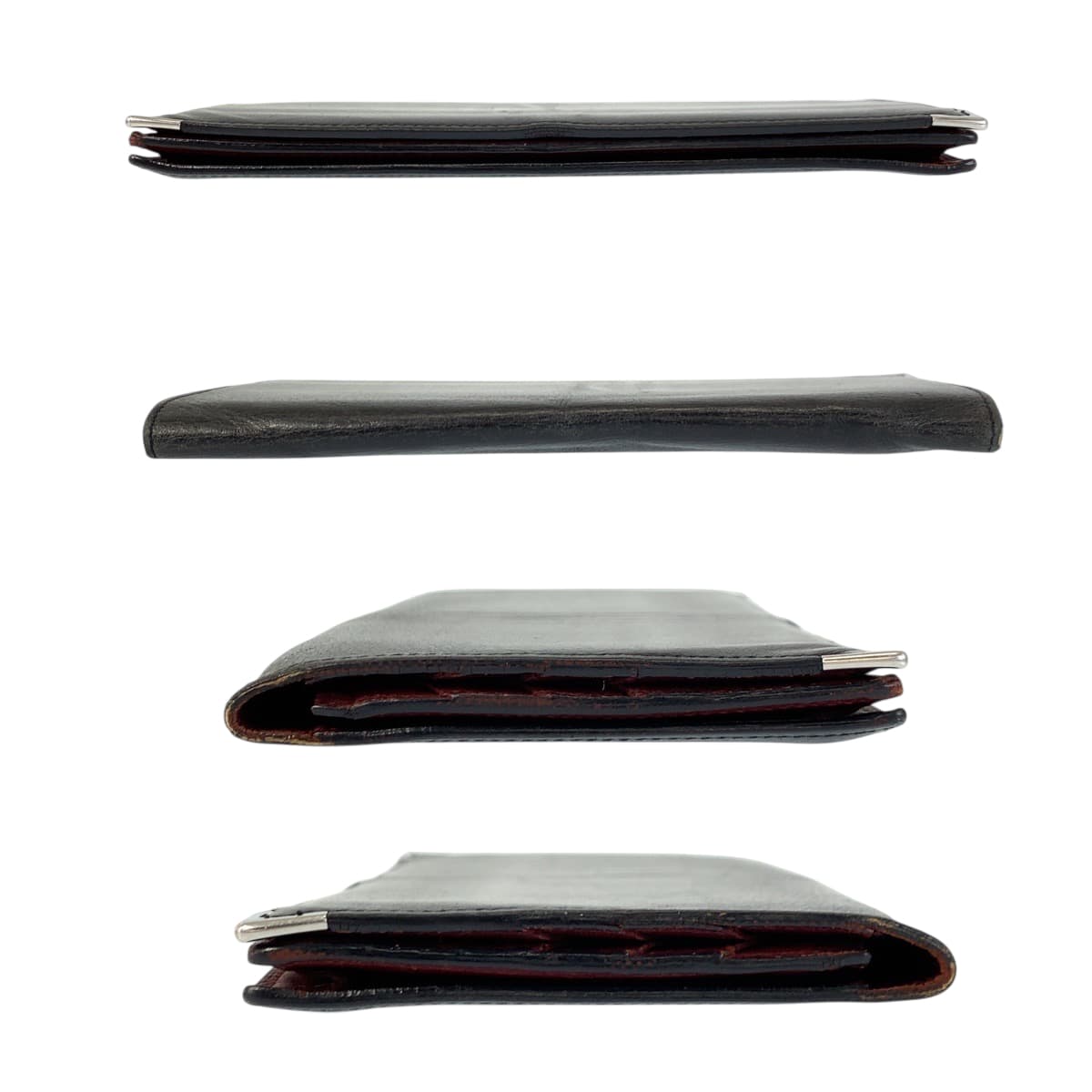 22126
CARTIER カルティエ マストライン ブラック 黒 ボールド シルバー金具 レザー 長財布 ロングウォレット メンズ AB16